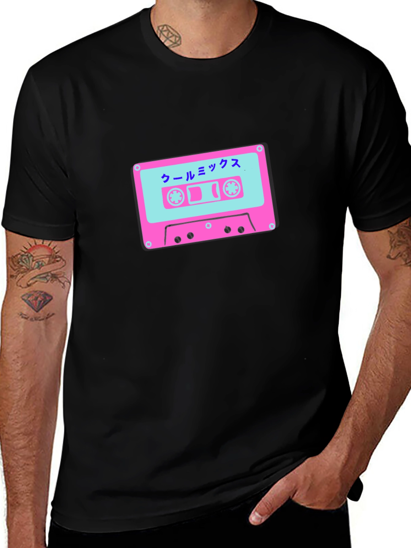 Variant 7 of Retro Cassette Tape Graphic Tee - Cool Mix