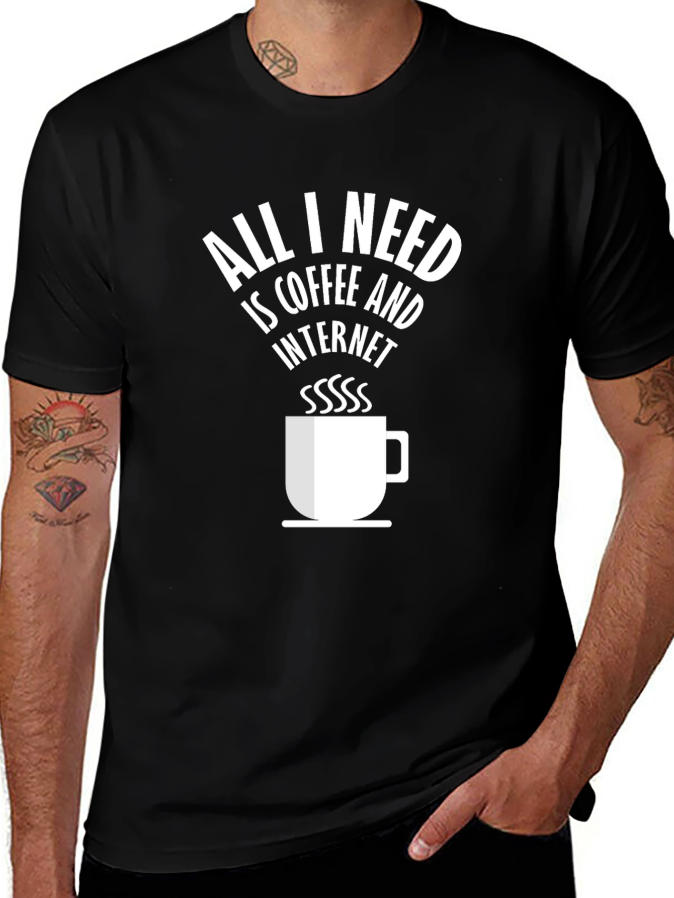 Variant 2 of Coffee & Internet Graphic T-Shirt - Unisex