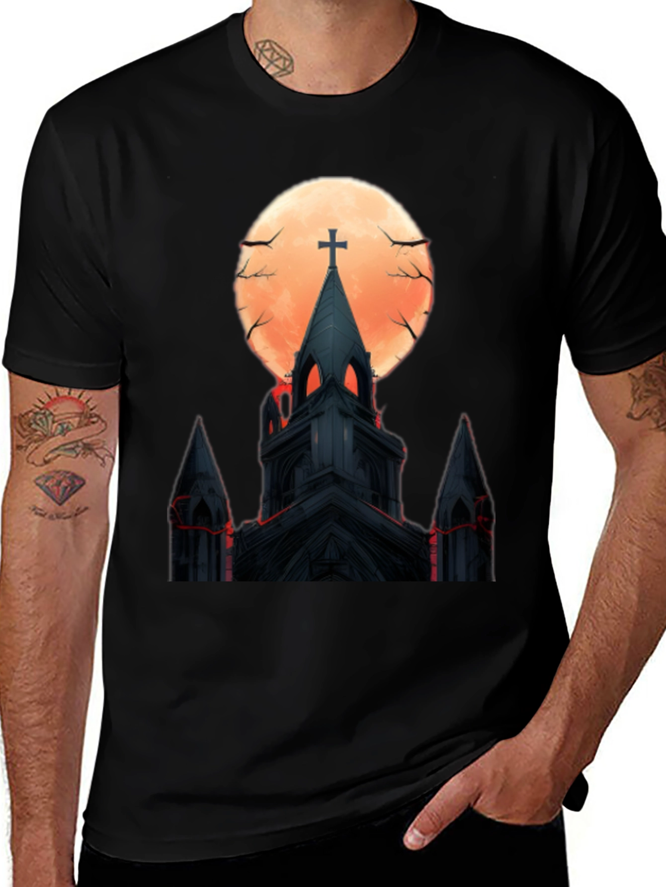 Men's Dark Church Graphic T-Shirt