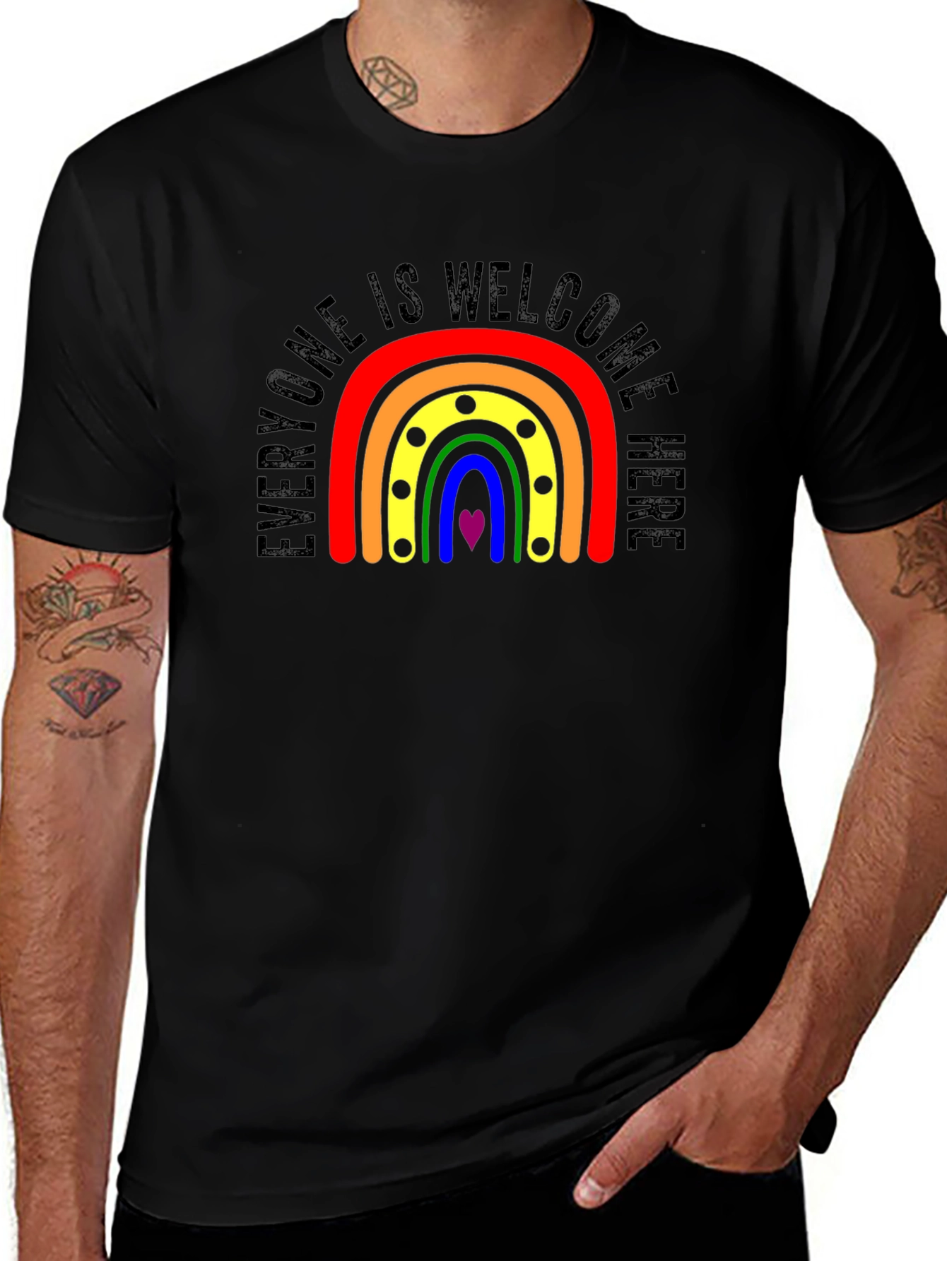 Everyone Welcome Rainbow Pride T-Shirt