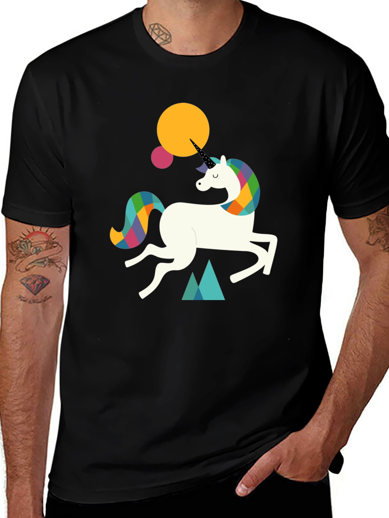 Variant 28 of Unicorn Graphic Tee - Fun & Stylish Black T-Shirt