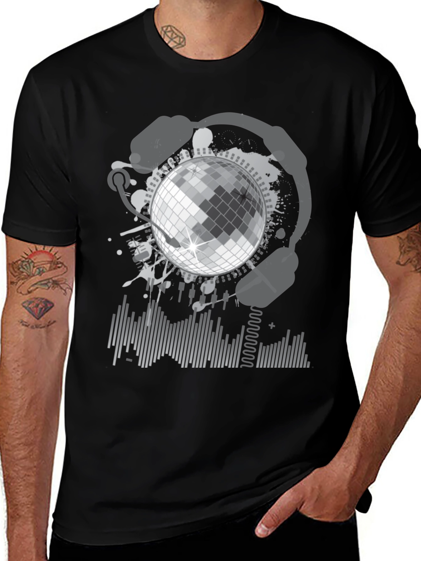 Disco Ball Beats T-Shirt - Stylish Graphic Tee