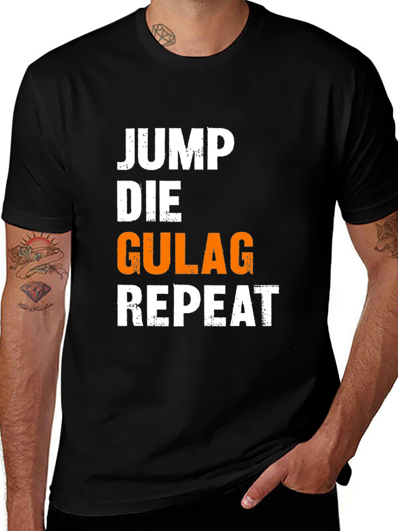 Variant 19 of Jump Die Gulag Repeat Funny Gamer T-Shirt
