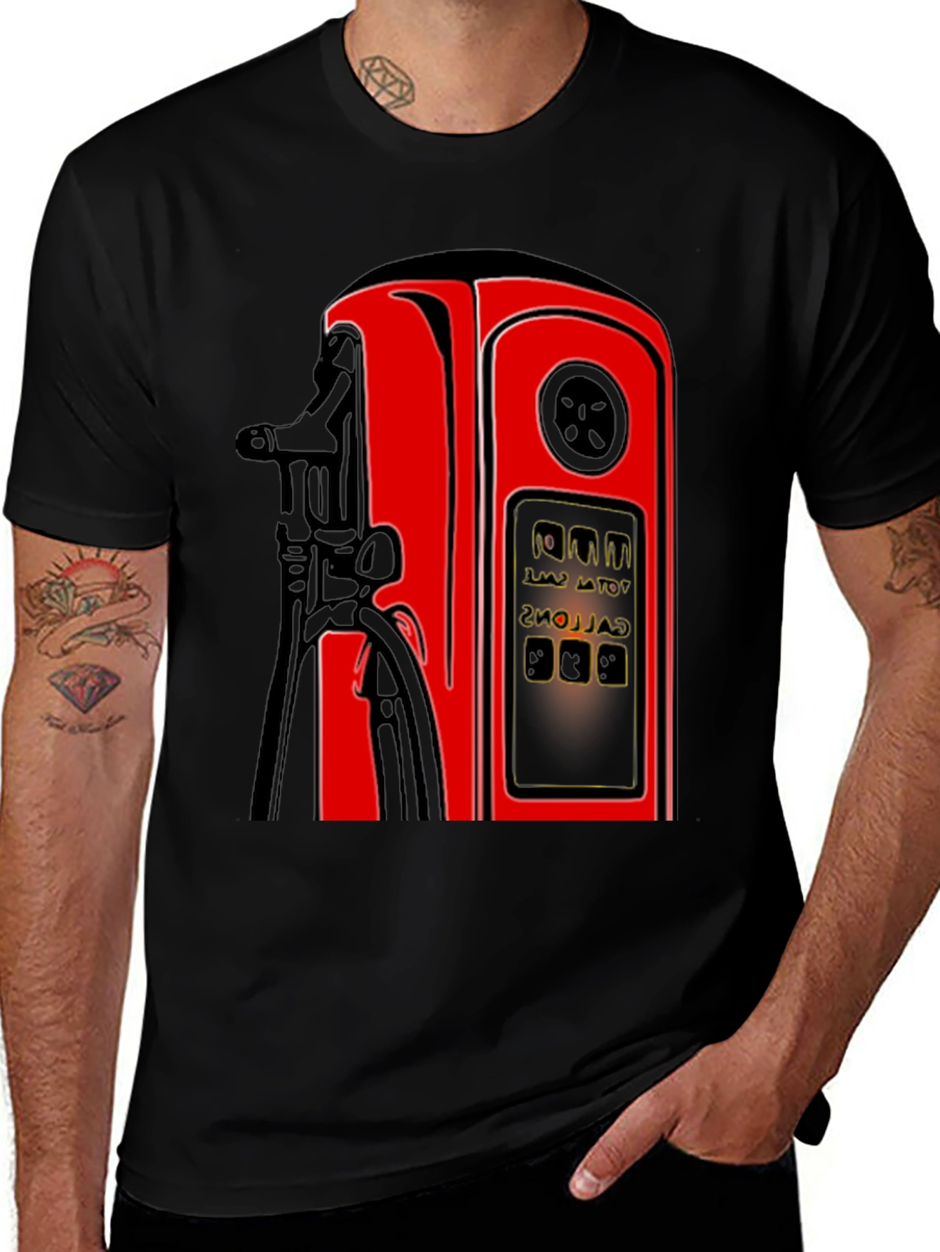 Variant 18 of Retro Gas Pump Graphic T-Shirt