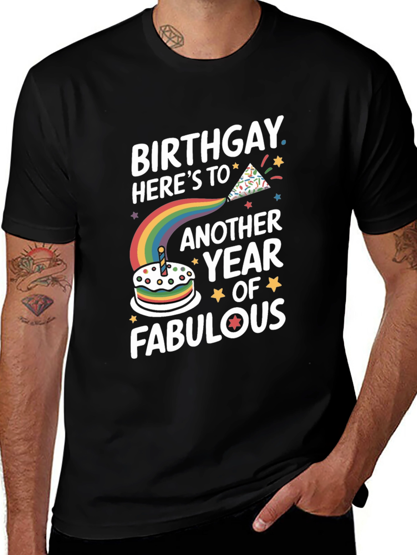 Birthday Fabulous Rainbow Cake T-Shirt