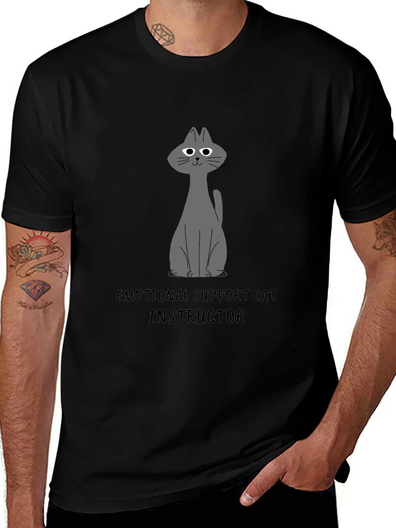Variant 29 of Emotional Support Cat Instructor Graphic Tee