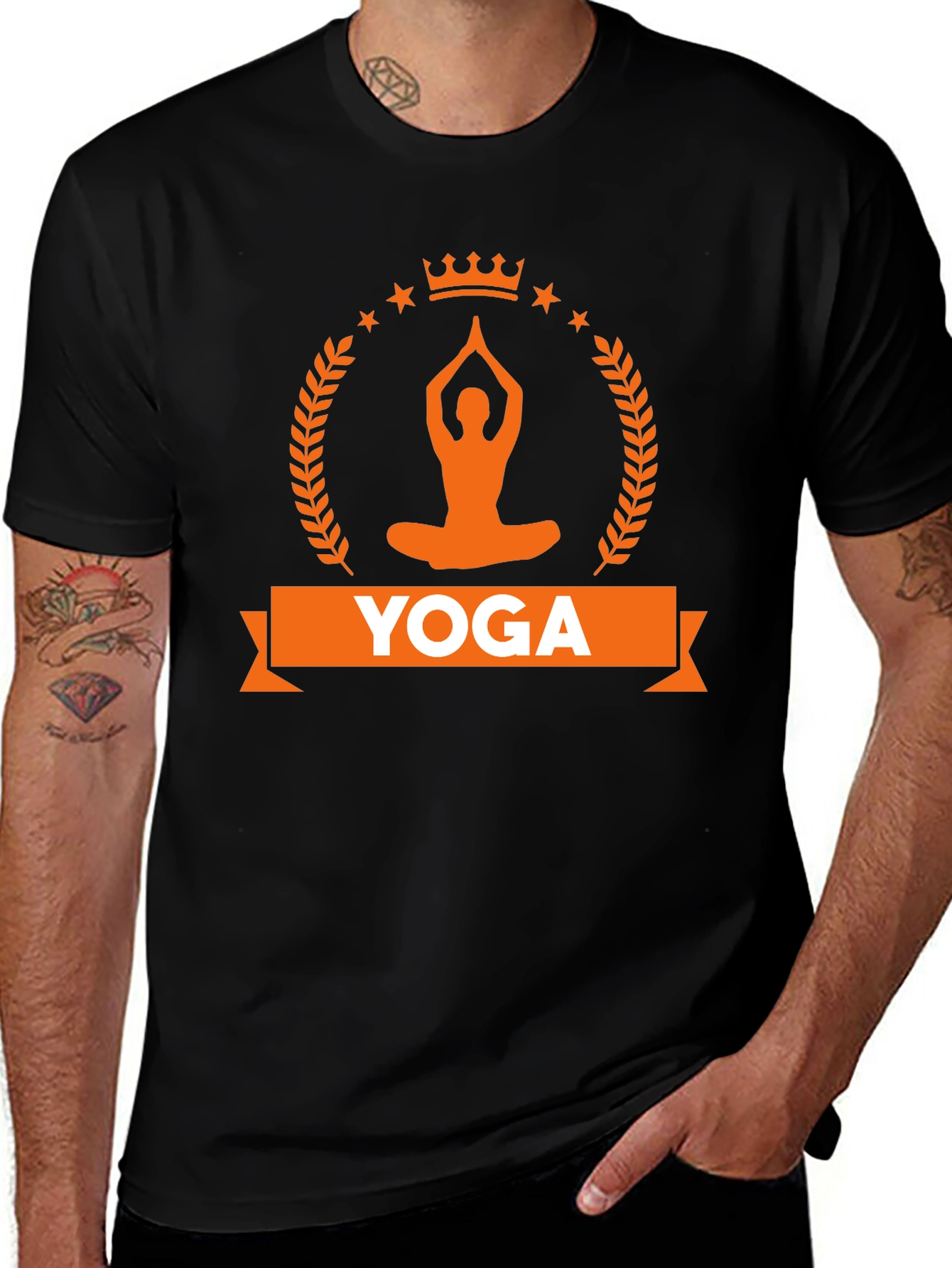 Variant 24 of Yoga Crown Graphic Tee - Meditate in Style!