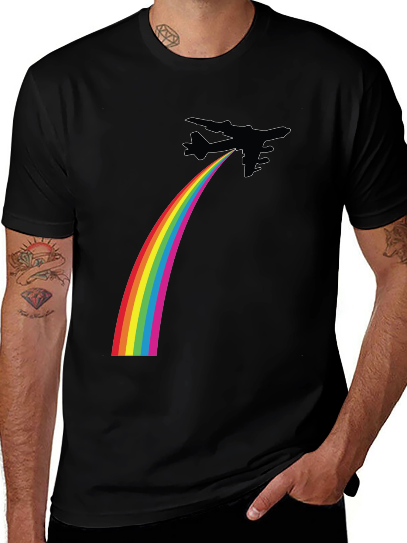 Variant 19 of Rainbow Jet Black T-Shirt