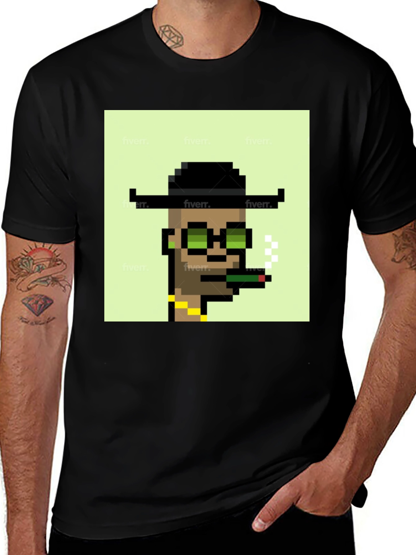 Variant 13 of Pixel Art T-Shirt - Crypto Punk Inspired Design