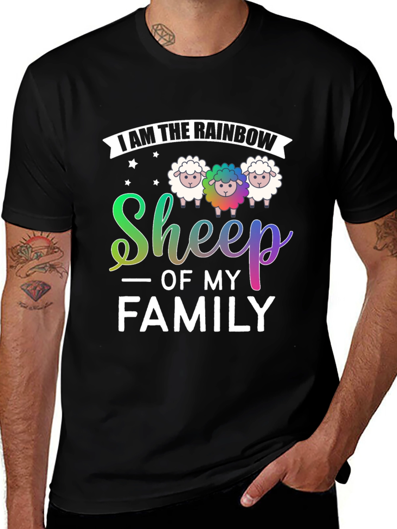 Variant 26 of Rainbow Sheep of My Family T-Shirt