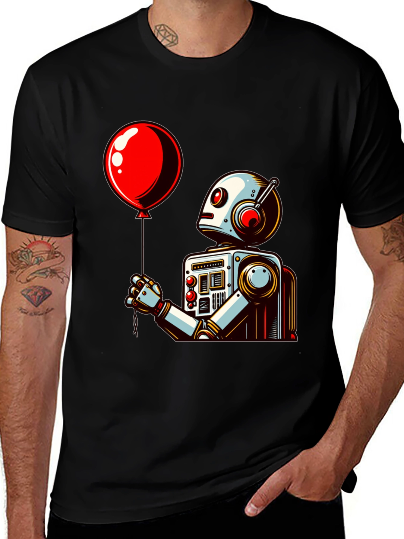 Variant 5 of Robot & Balloon Graphic T-Shirt