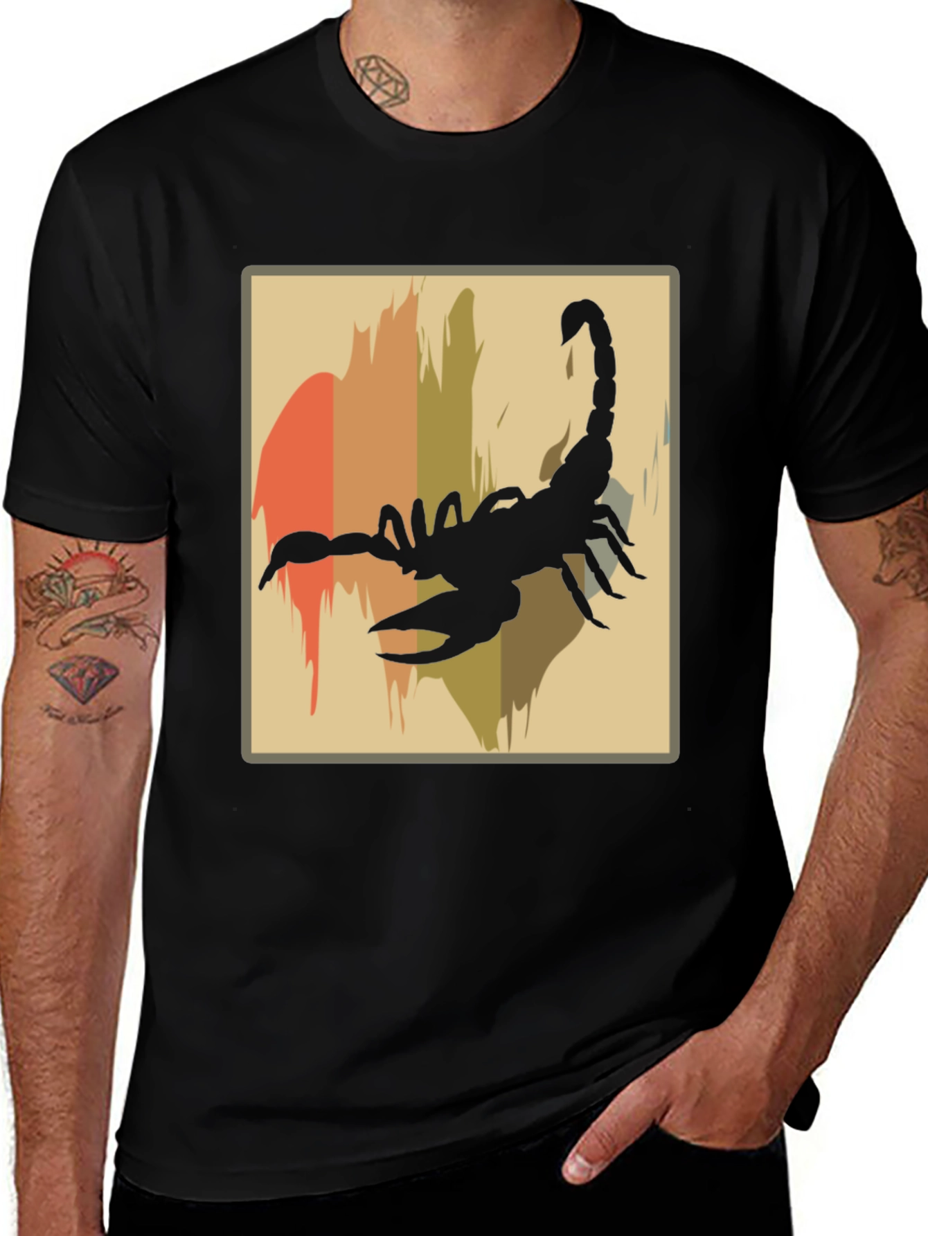 Scorpion Graphic Tee - Retro Style Black T-Shirt