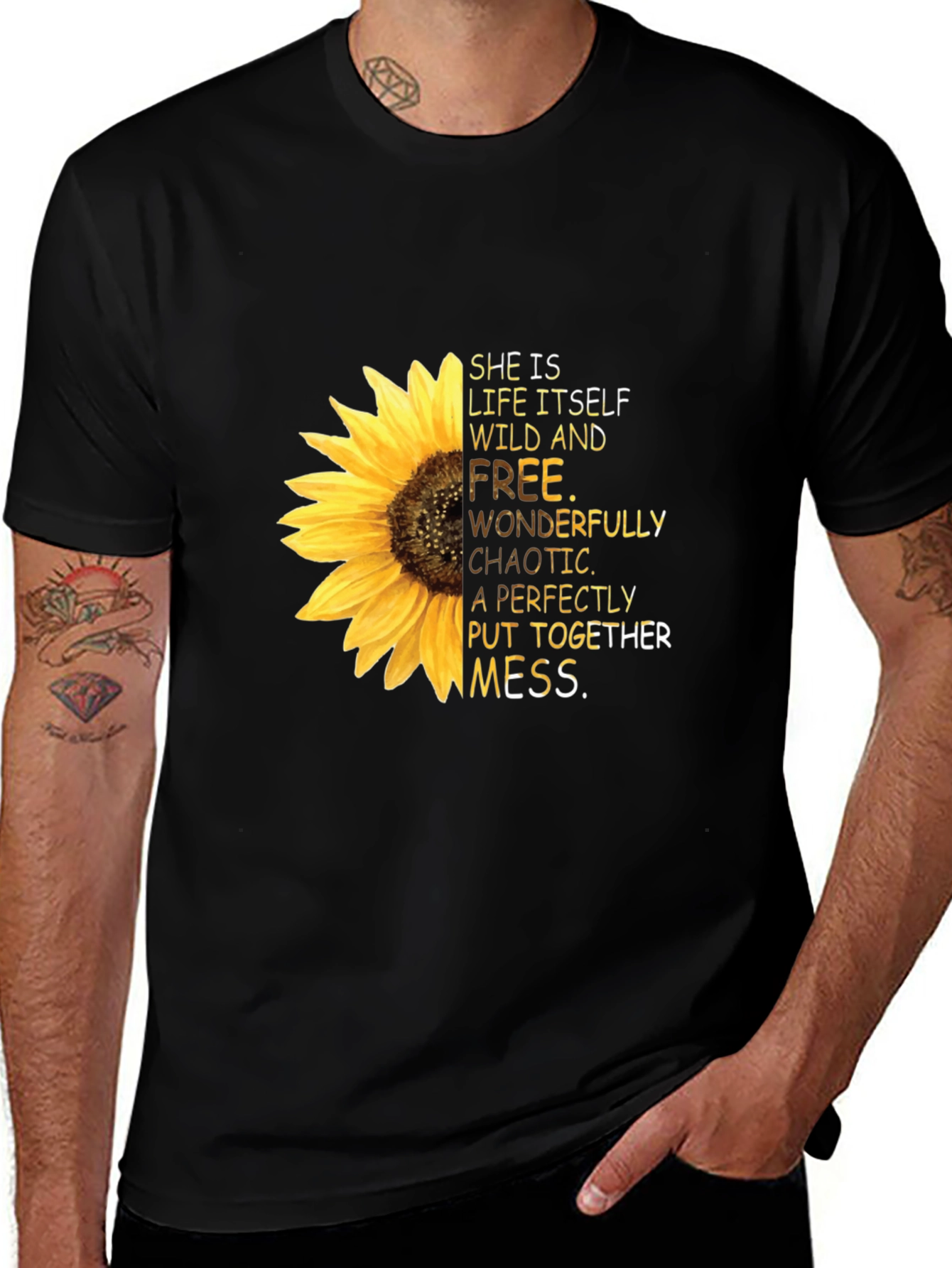 Variant 24 of Sunflower Graphic Tee: Wild & Free