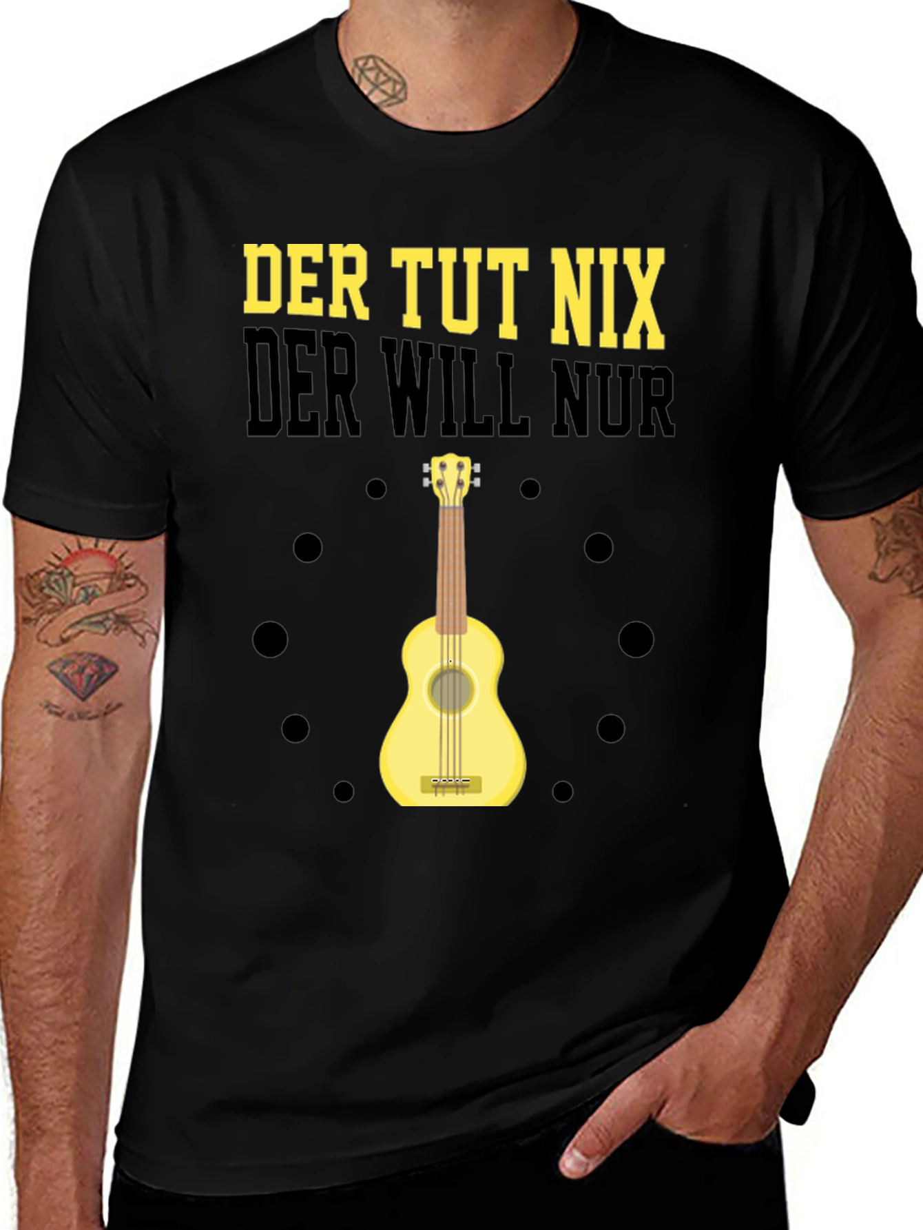 Variant 21 of Der Tut Nix Funny Ukulele T-Shirt