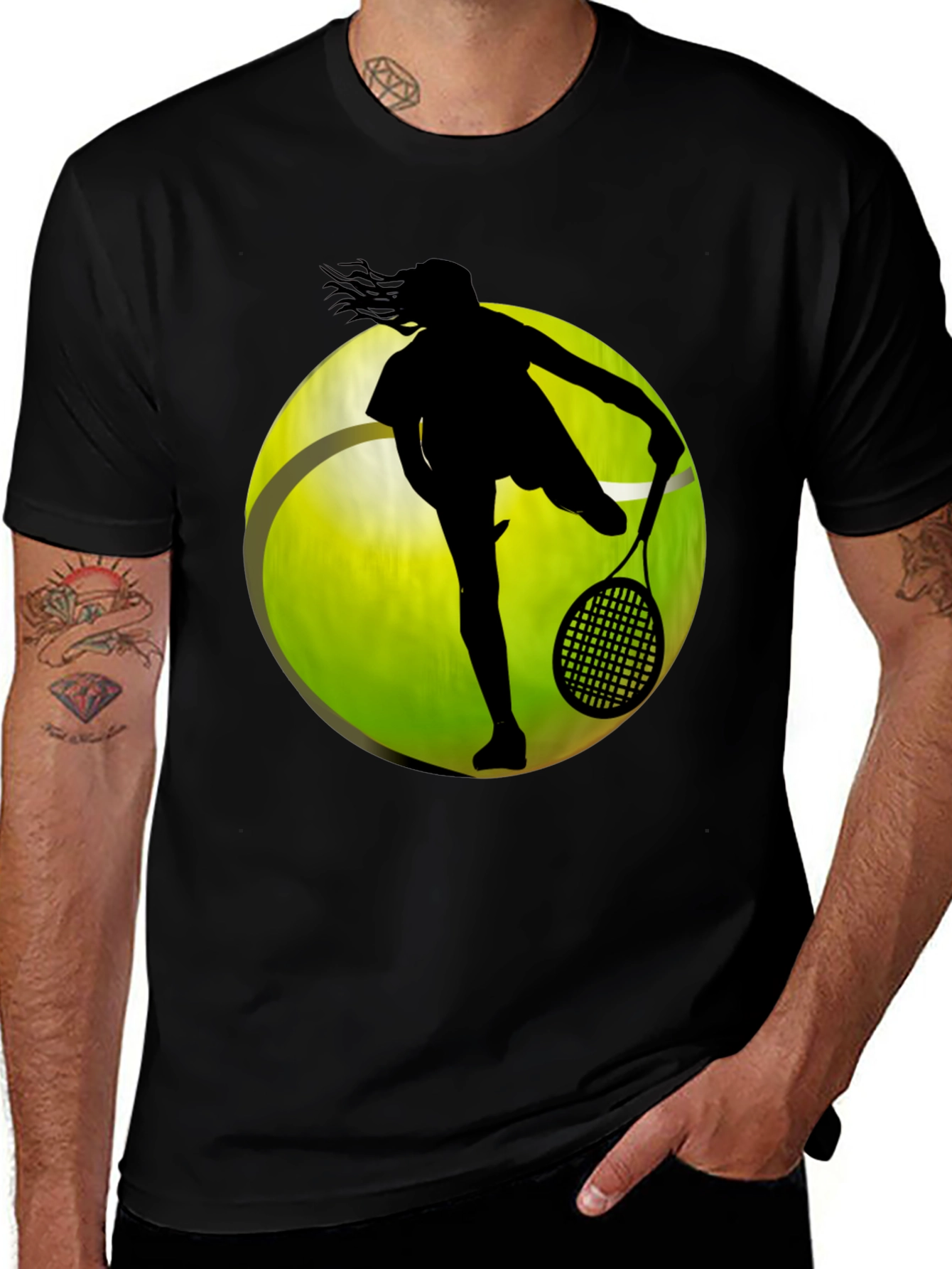 Variant 16 of Tennis Player Graphic T-Shirt