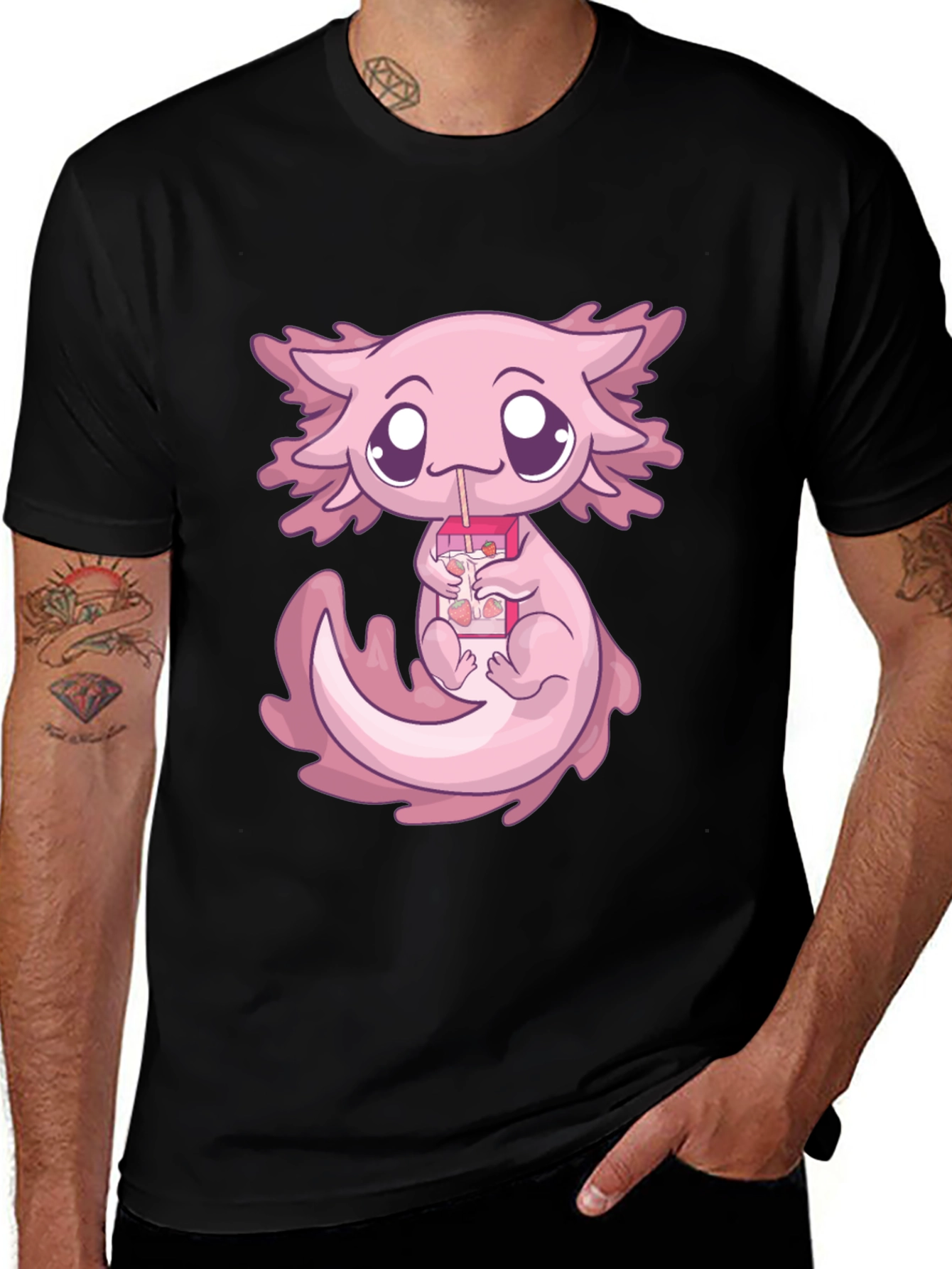 Variant 20 of Cute Axolotl Bubble Tea T-Shirt