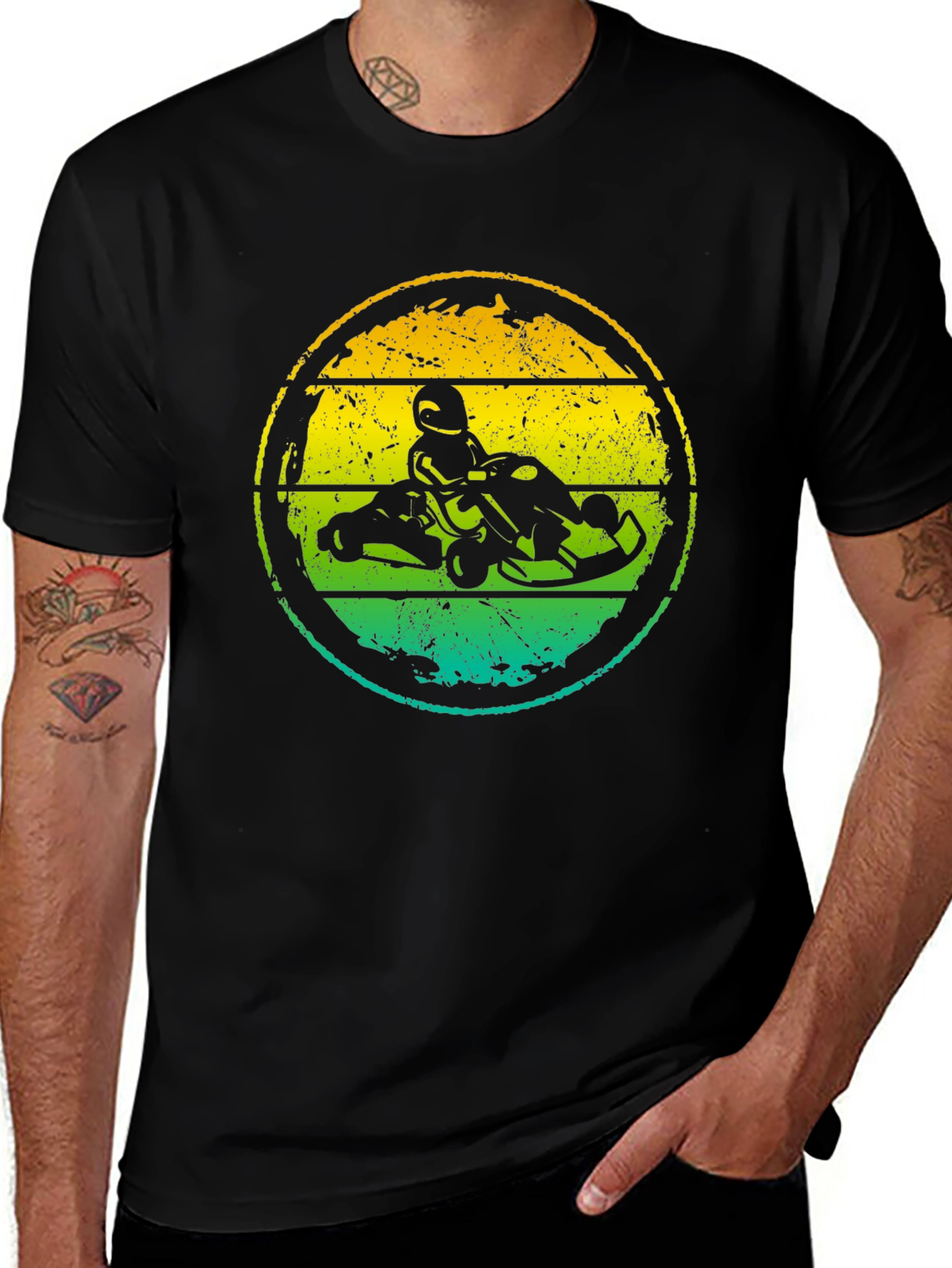Variant 2 of Retro Go-Kart Racing Graphic Tee