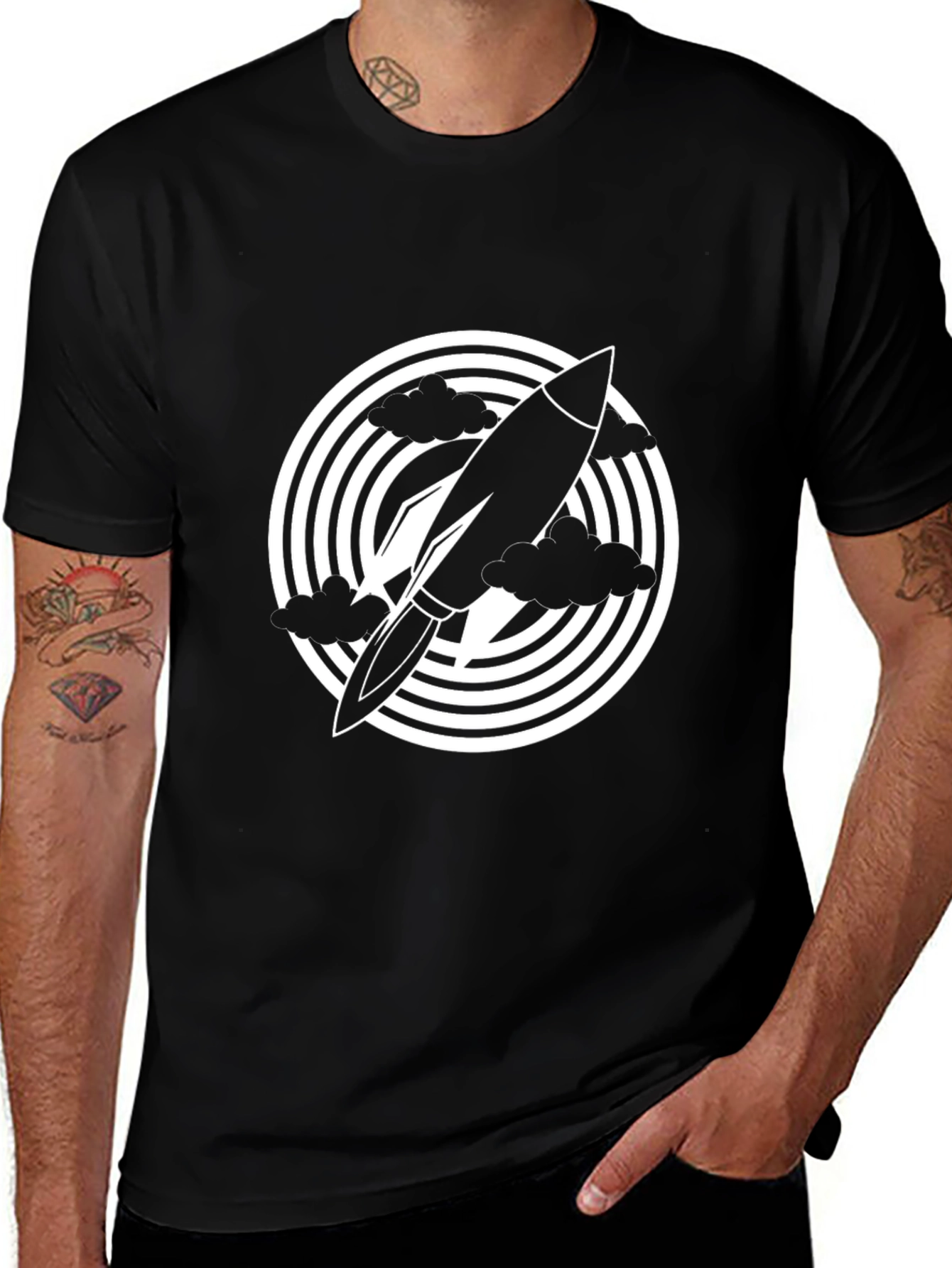 Variant 6 of Rocket Launch T-Shirt