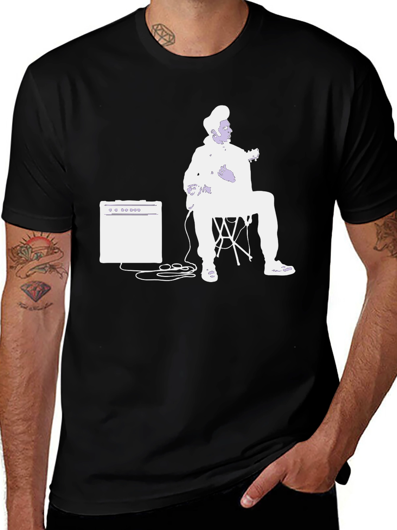 Variant 10 of Rockabilly Guitarist T-Shirt