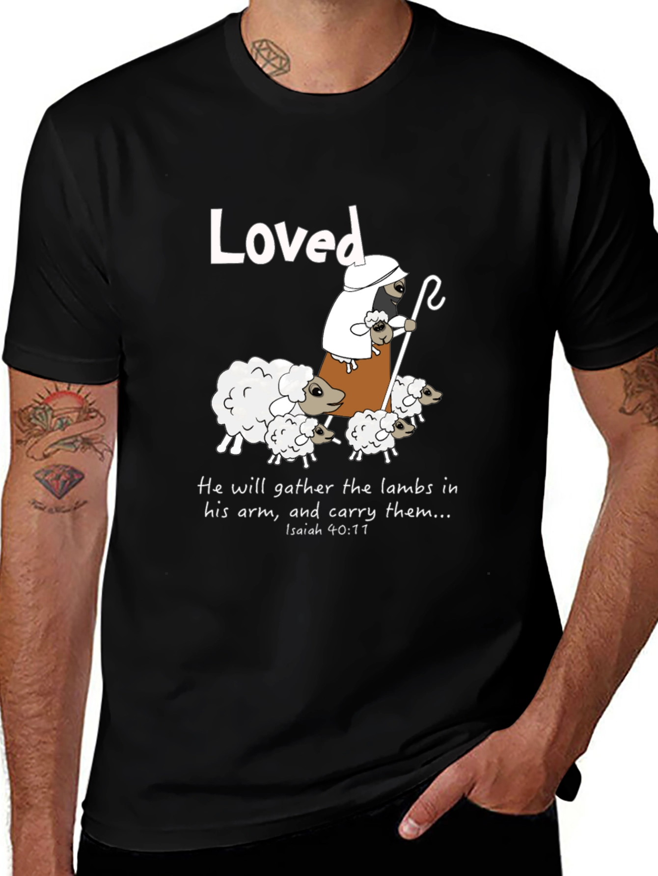 Variant 13 of Loved Sheep Graphic T-Shirt