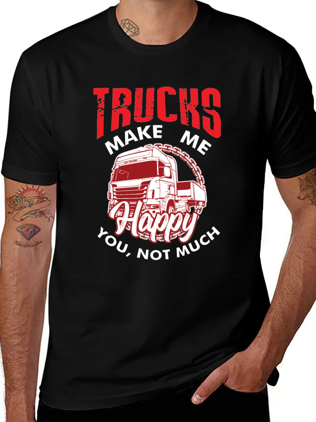 Variant 13 of Trucks Make Me Happy Graphic T-Shirt
