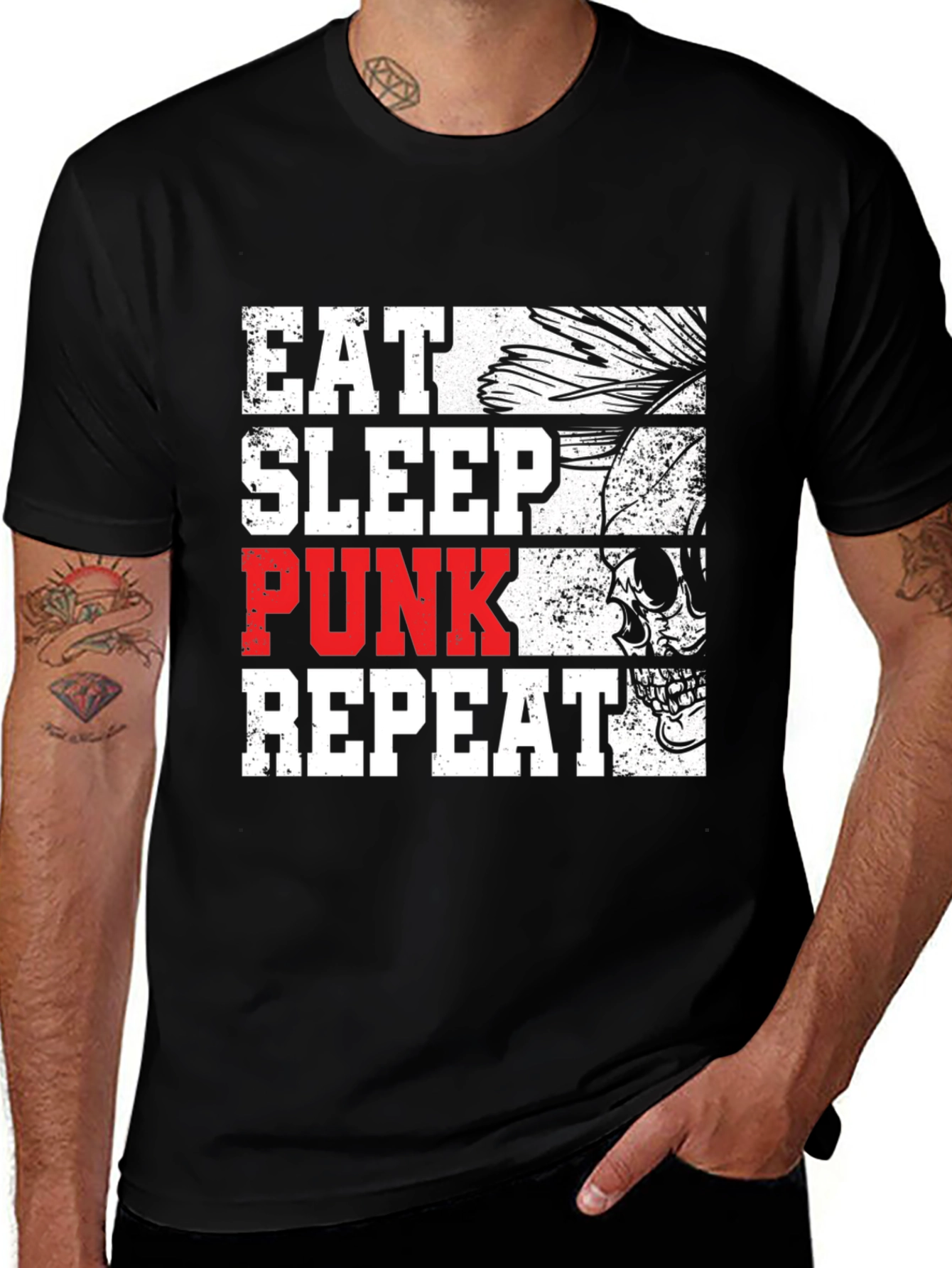 Variant 19 of Eat Sleep Punk Repeat T-Shirt