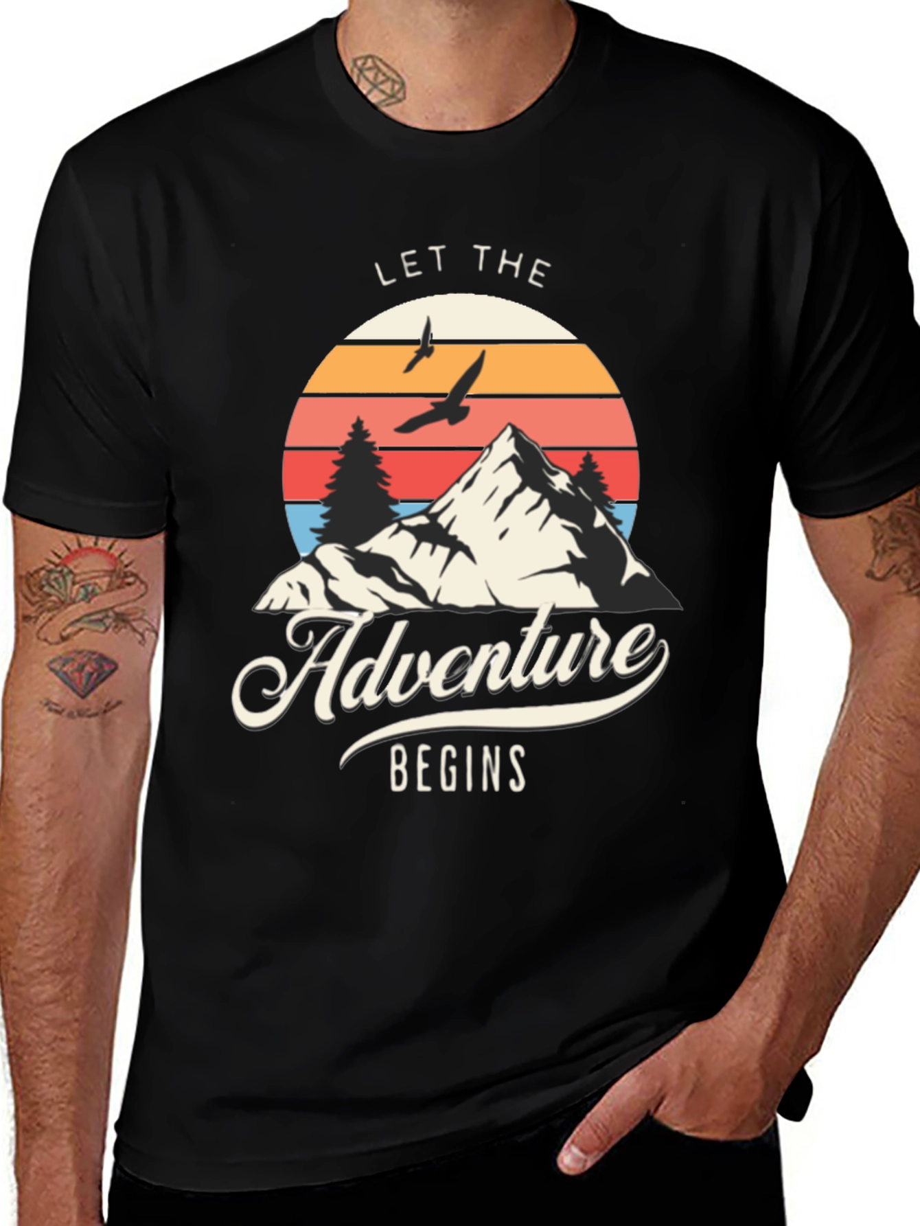 Variant 8 of Adventure Begins Graphic Tee