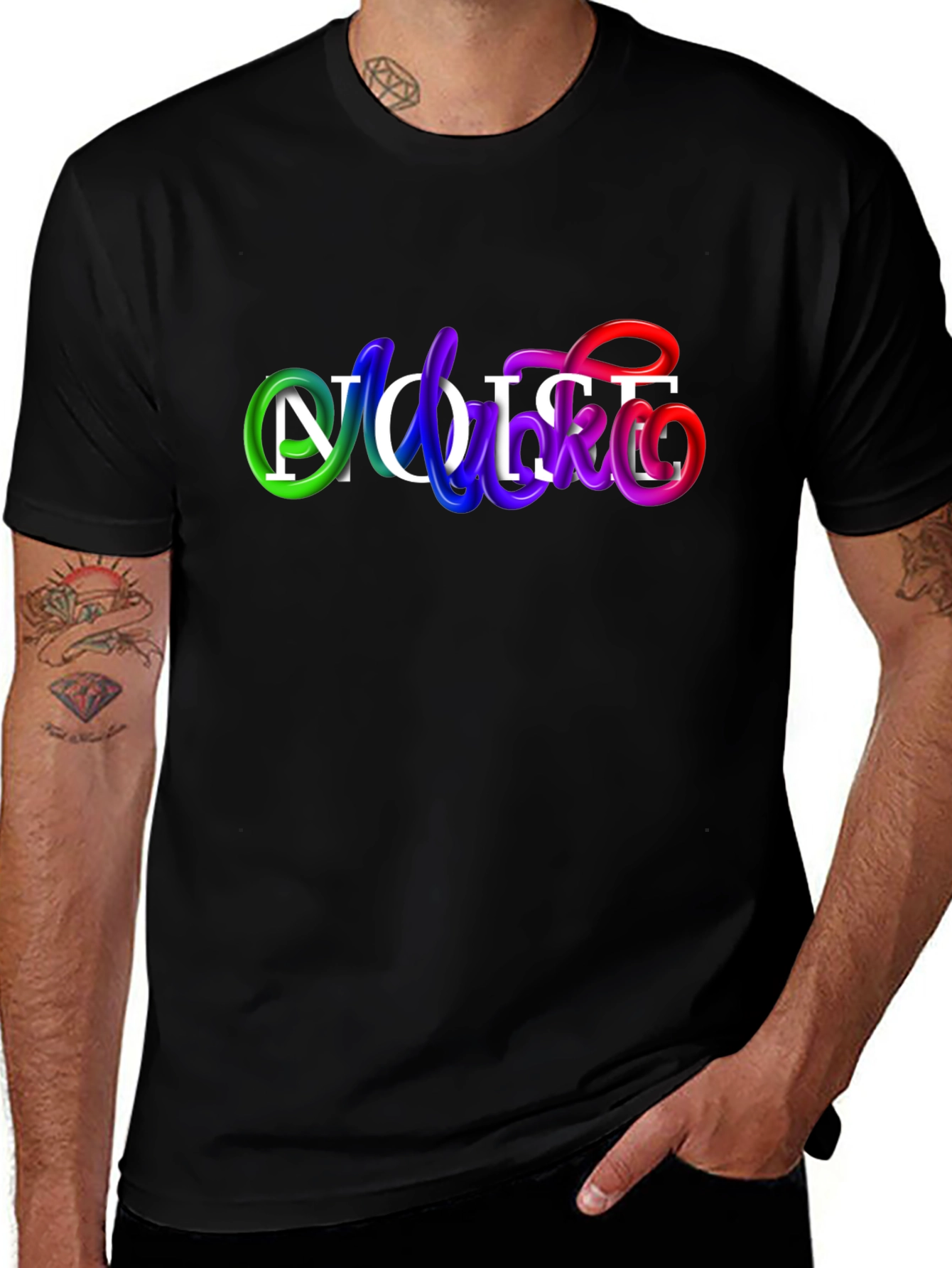 Colorful Noise T-Shirt - Modern Graphic Tee