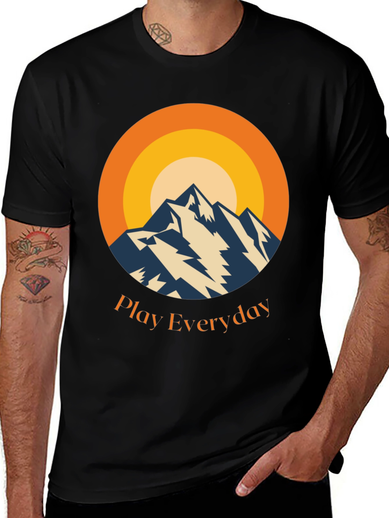 Variant 7 of Mountain Sunset Graphic Tee - Play Everyday
