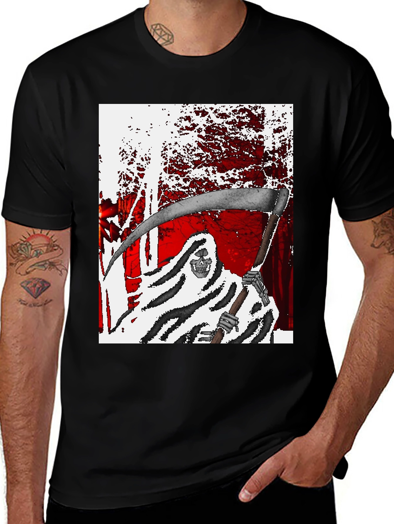 Grim Reaper Graphic Tee - Dark Humor T-Shirt