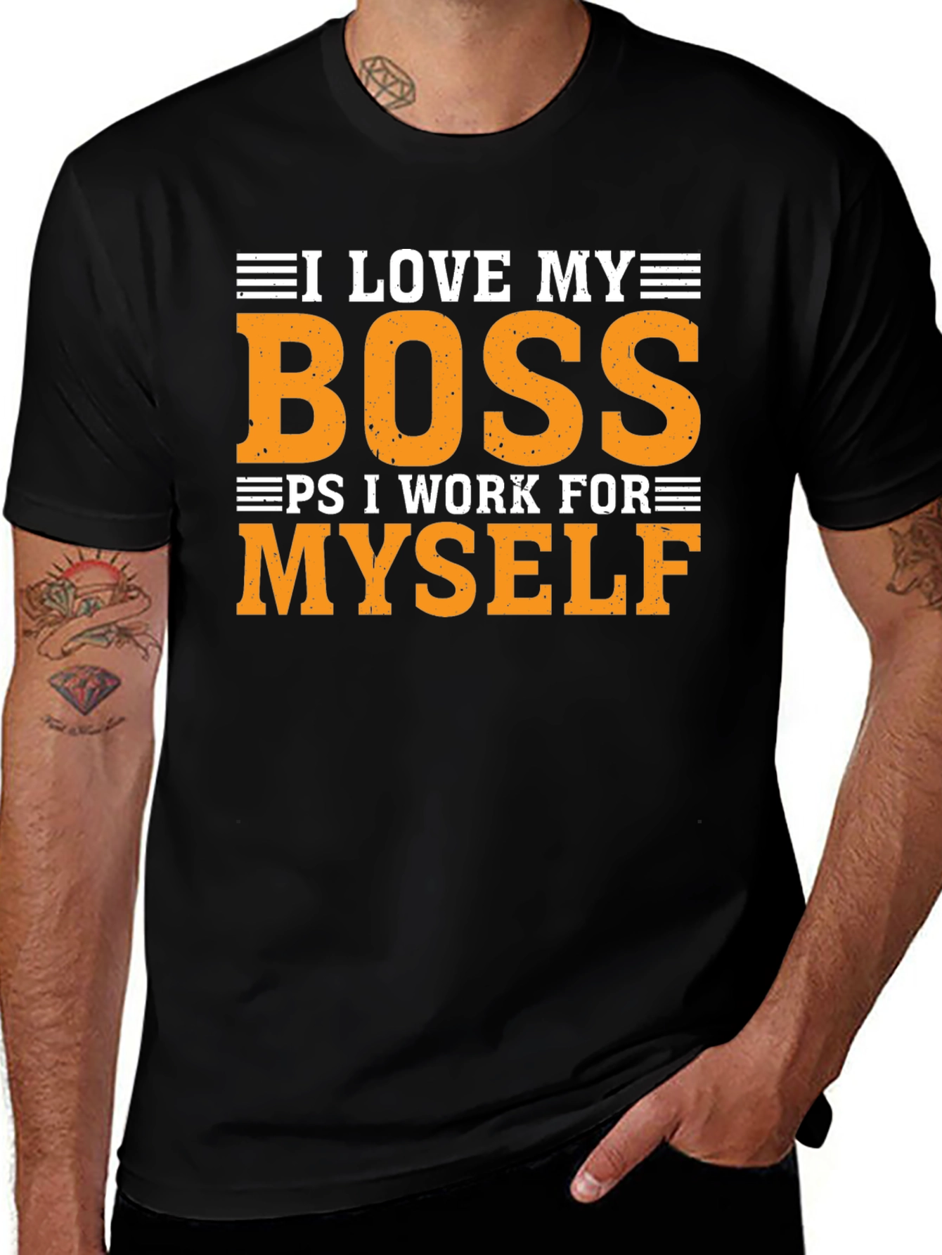 Variant 21 of I Love My Boss Funny T-Shirt