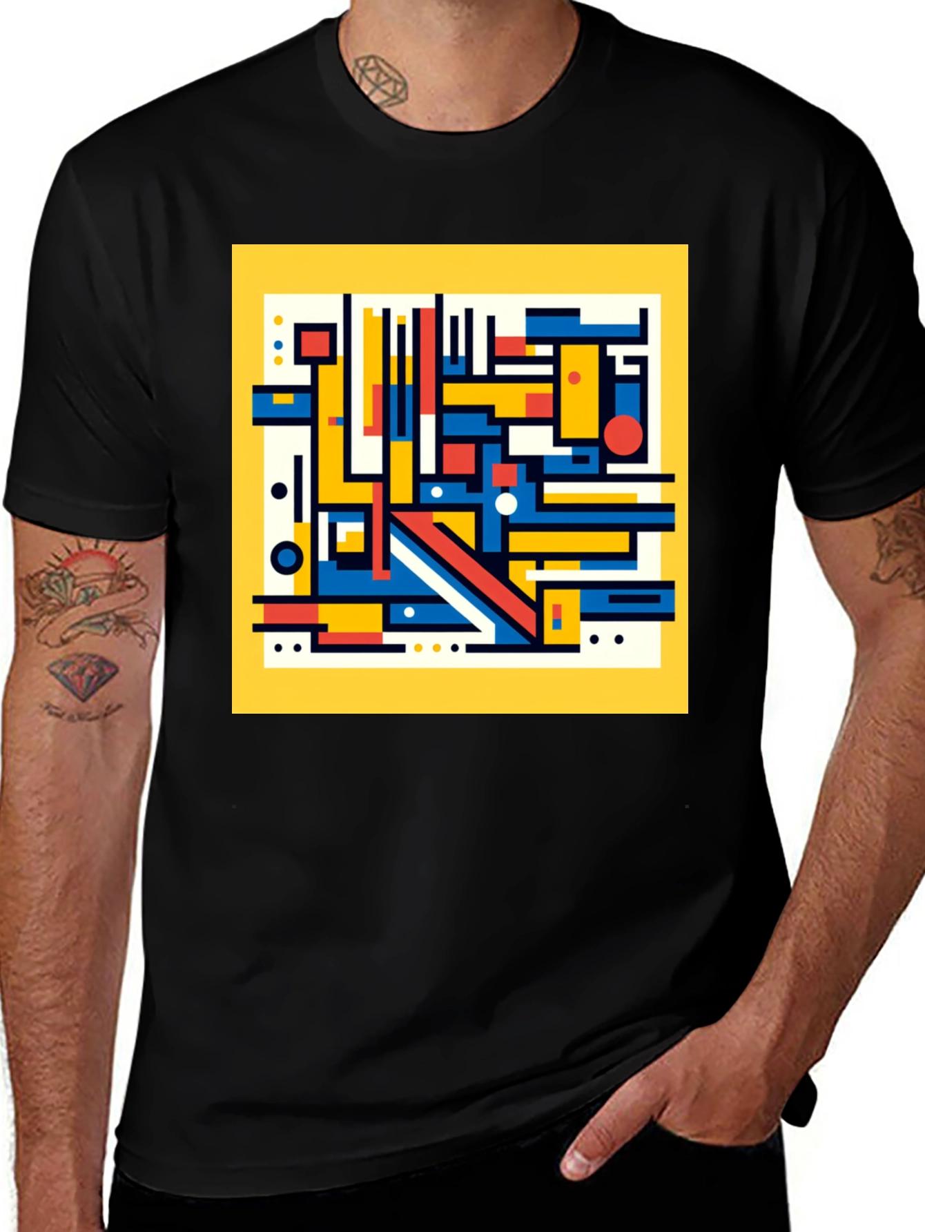 Variant 20 of Abstract Geometric T-Shirt - Modern Art Design