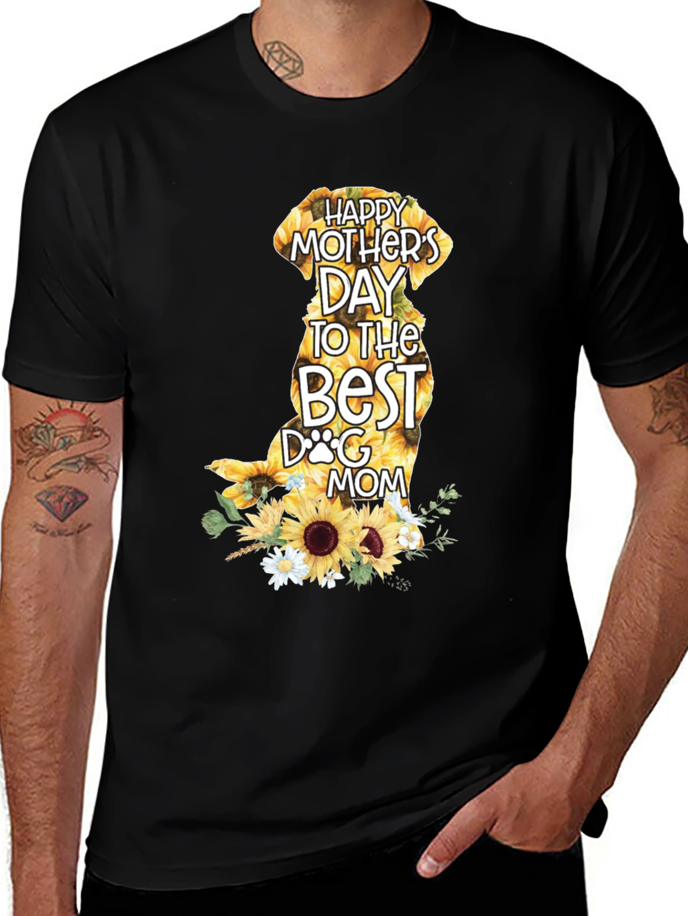 Variant 15 of Dog Mom Sunflower T-Shirt - Mother's Day Gift