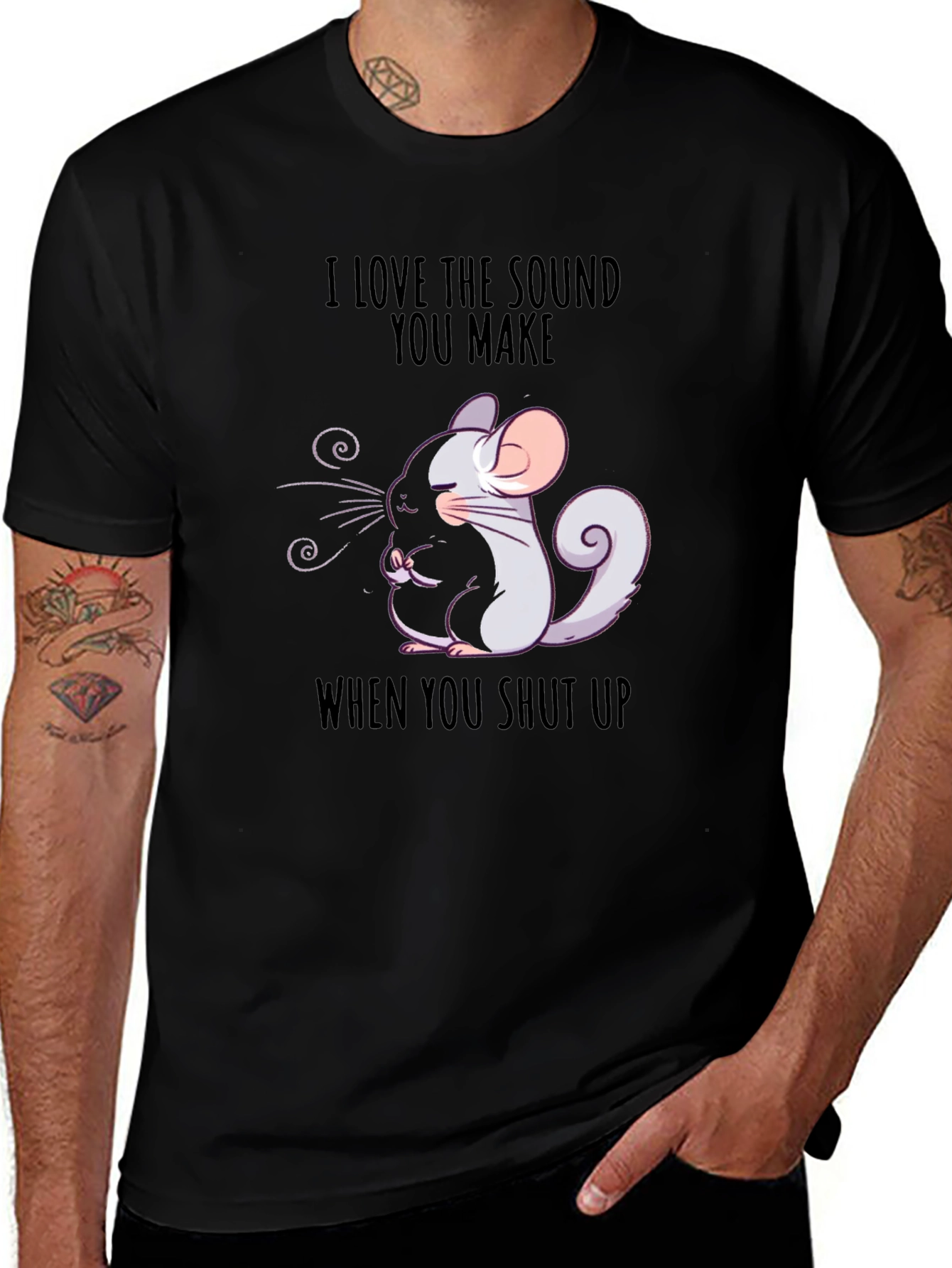 Variant 22 of Funny Chinchilla T-Shirt - I Love the Sound You Make