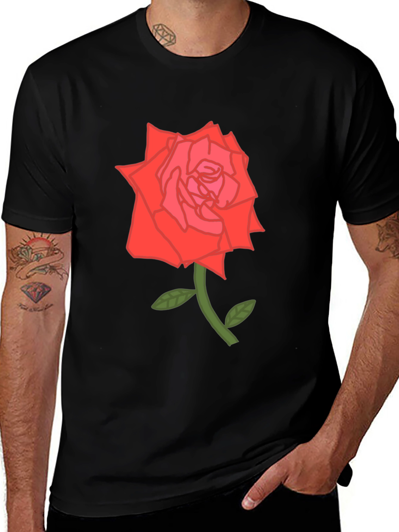 Variant 8 of Rose Graphic Tee - Stylish & Comfortable