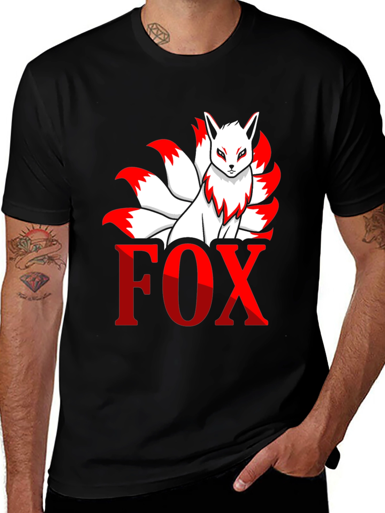 Variant 30 of Nine-Tailed Fox Graphic Tee - Anime Inspired Shirt