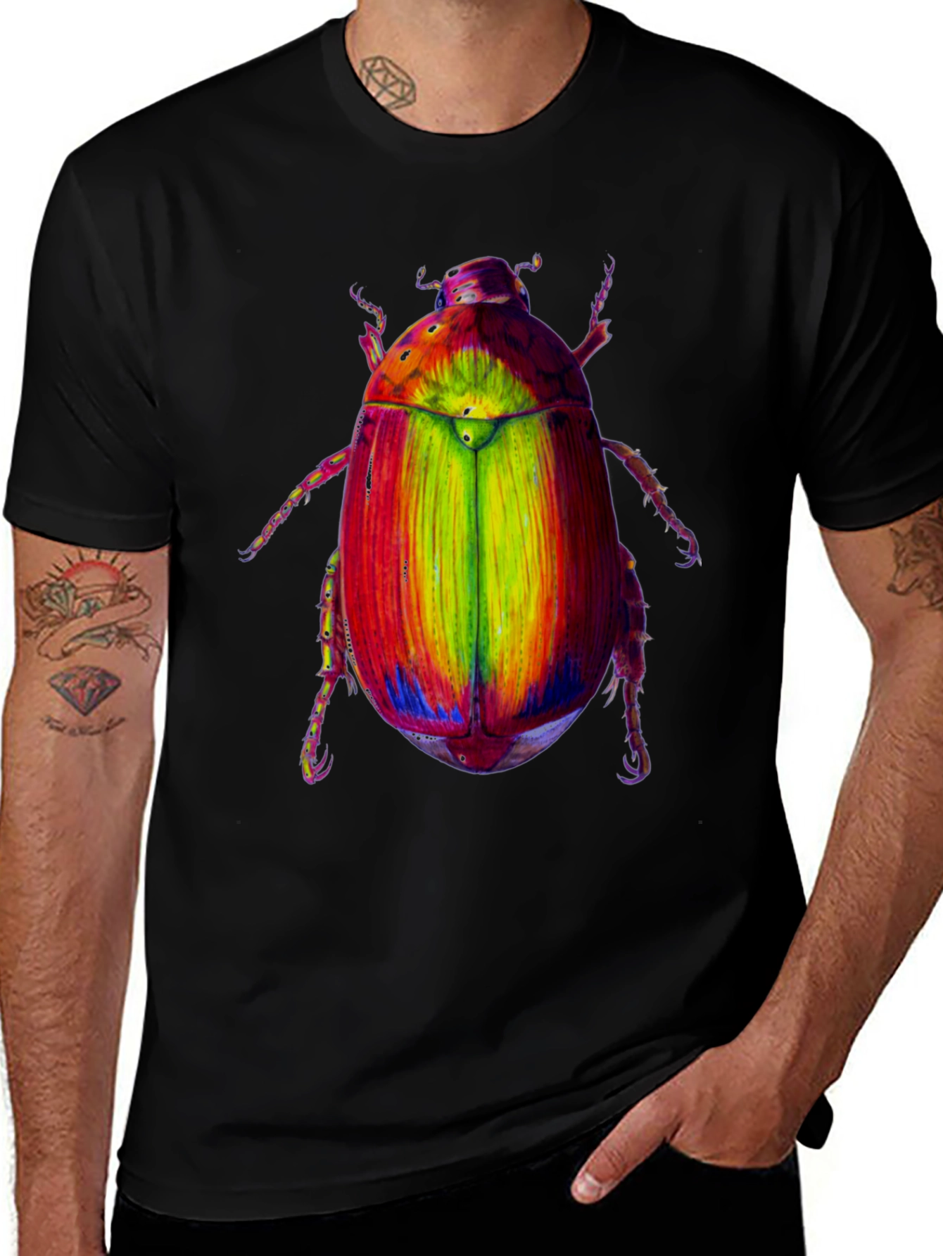 Variant 8 of Rainbow Beetle Graphic T-Shirt
