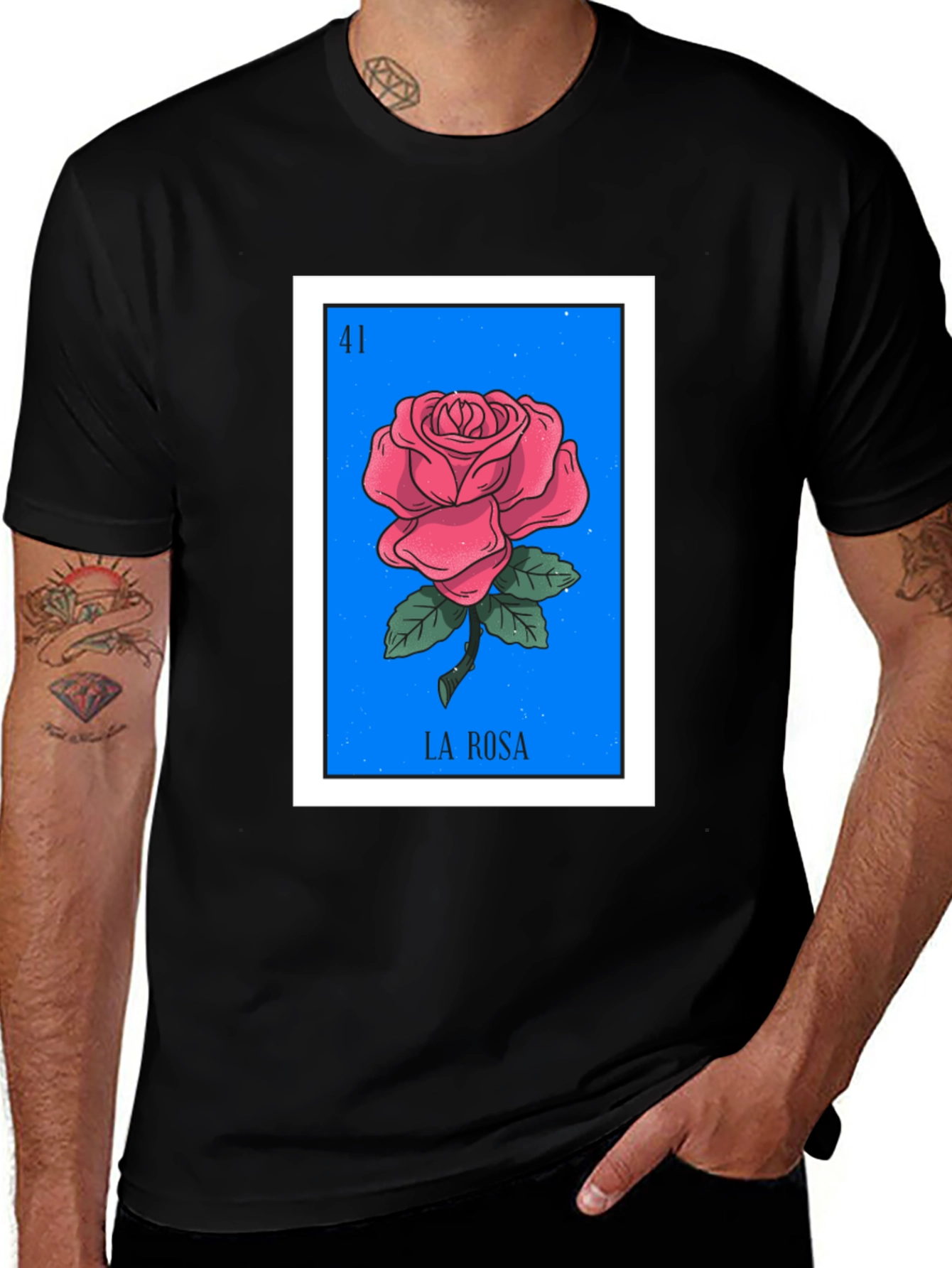 La Rosa Loteria Card T-Shirt - Stylish Graphic Tee