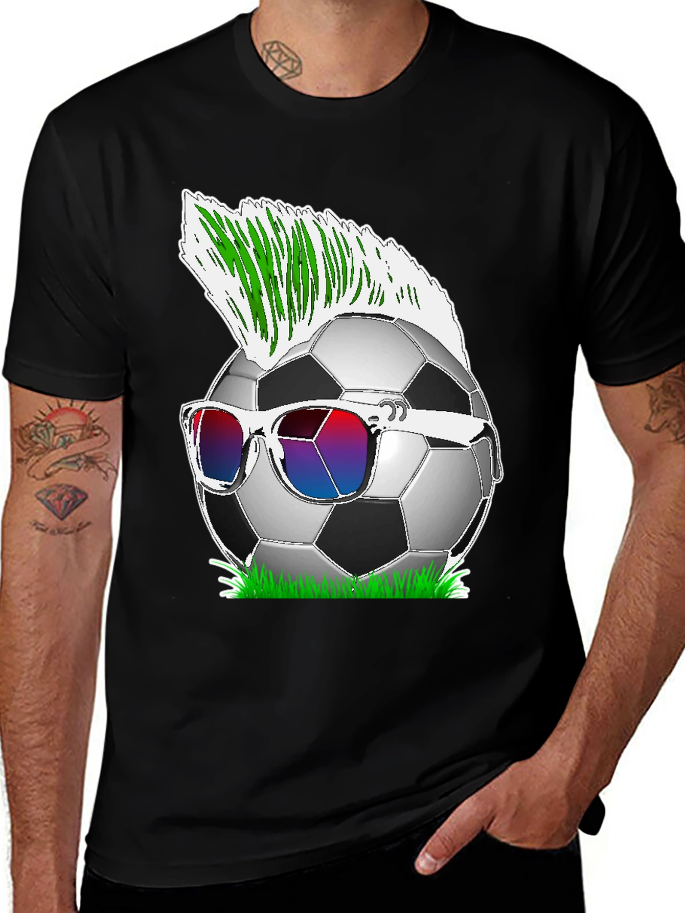 Variant 22 of Soccer Ball Punk Rocker T-Shirt