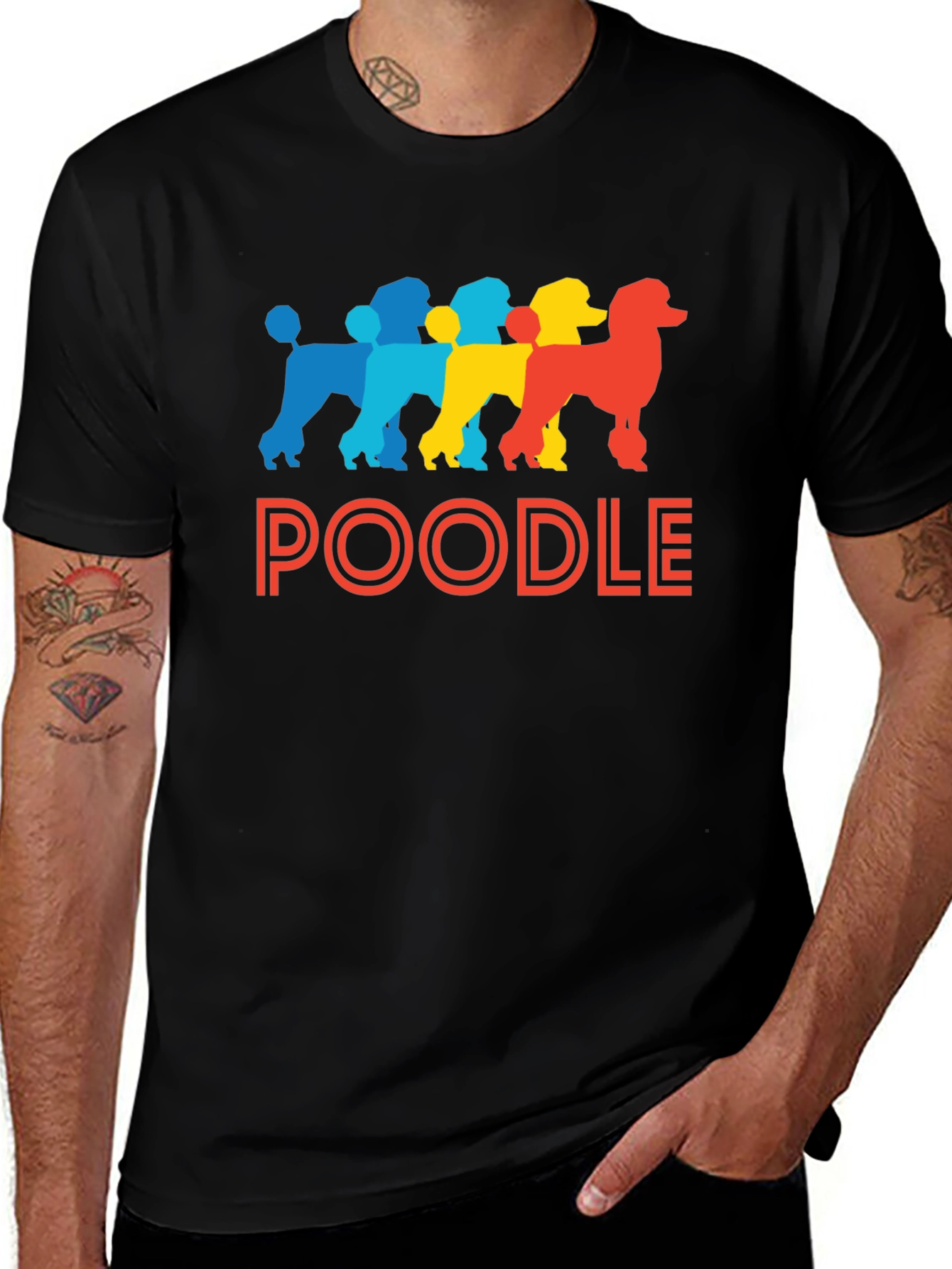 Variant 30 of Colorful Poodle Silhouette T-Shirt