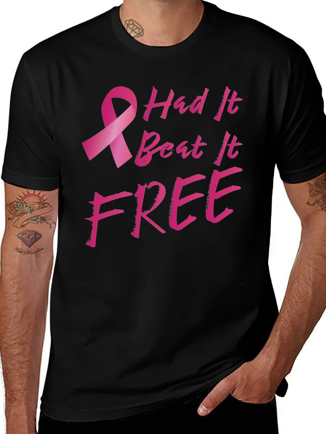 Variant 8 of Breast Cancer Awareness T-Shirt - Had It, Beat It, Free