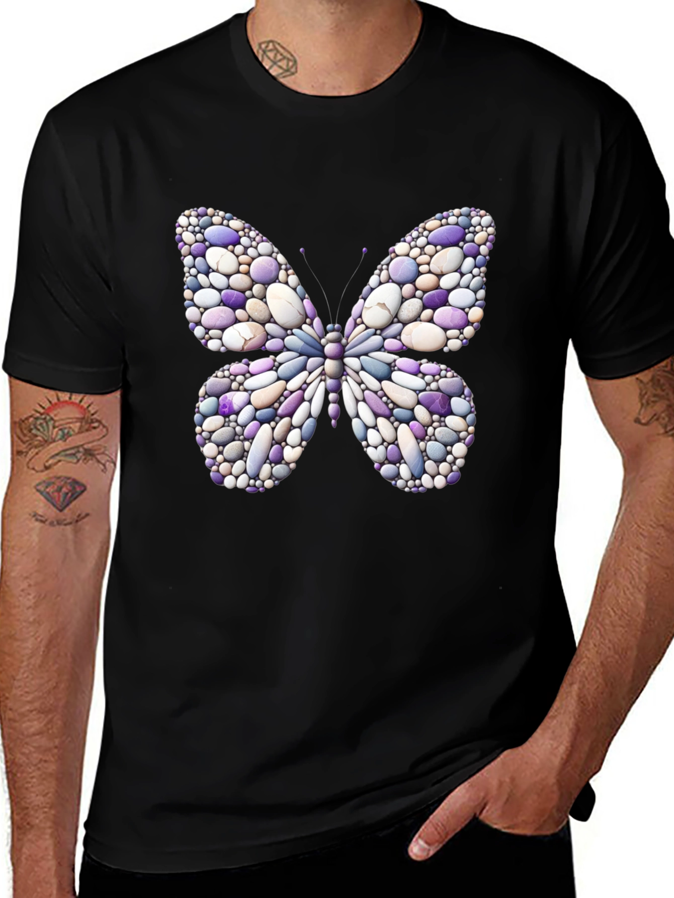 Variant 28 of Butterfly Pebble Art T-Shirt