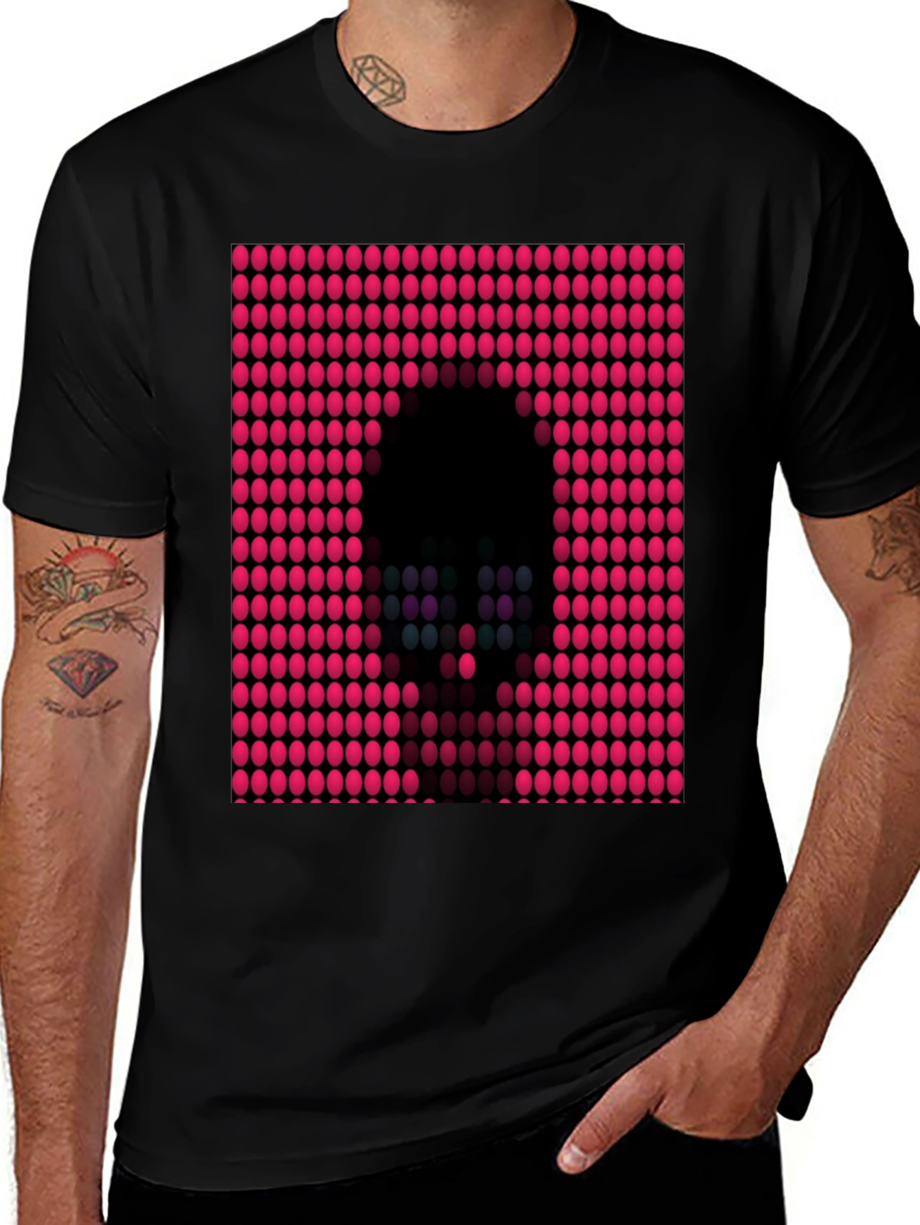 Retro Alien Head Pixel Art Graphic T-Shirt
