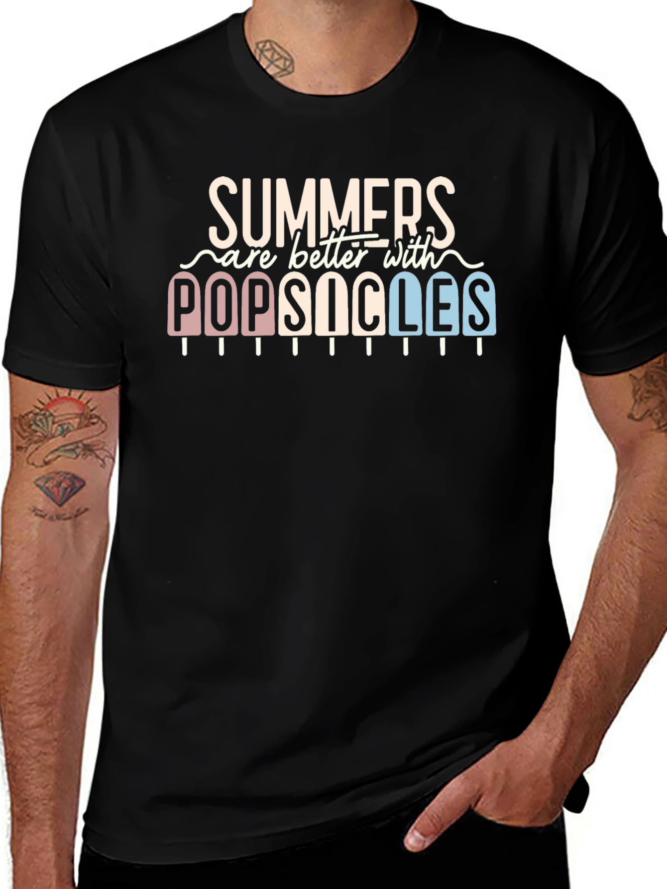 Variant 26 of Summers are Better with Popsicles T-Shirt
