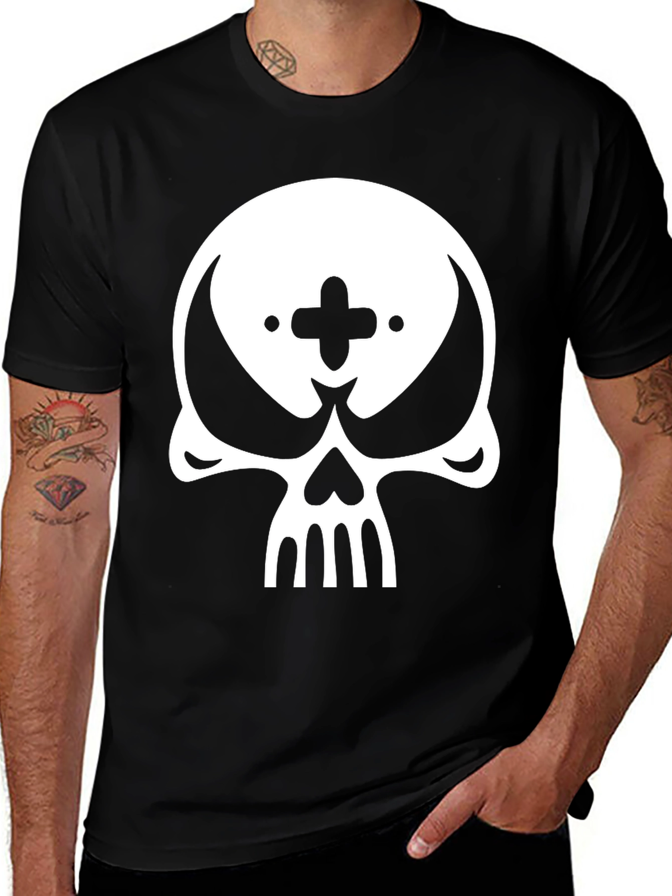 Variant 28 of Skull Graphic Tee - Modern Edge Style
