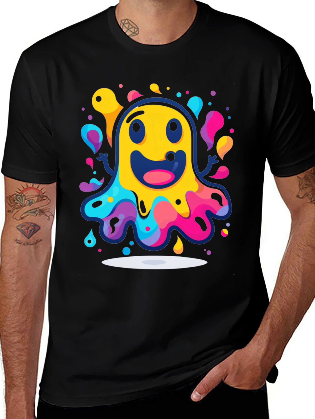 Variant 6 of Funky Ghost Graphic T-Shirt