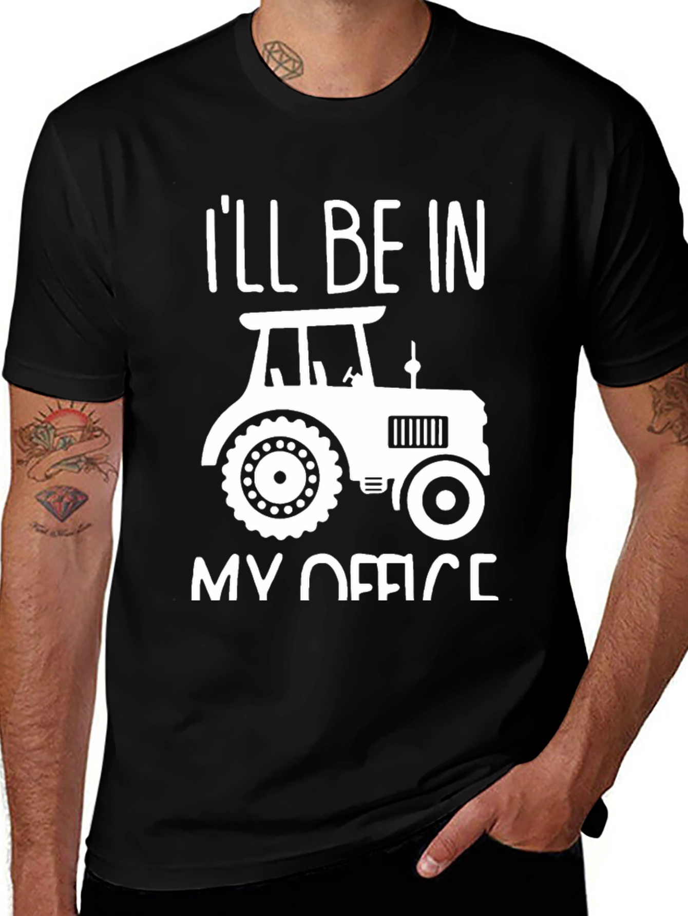Variant 27 of Farmer's Office Tractor Graphic T-Shirt