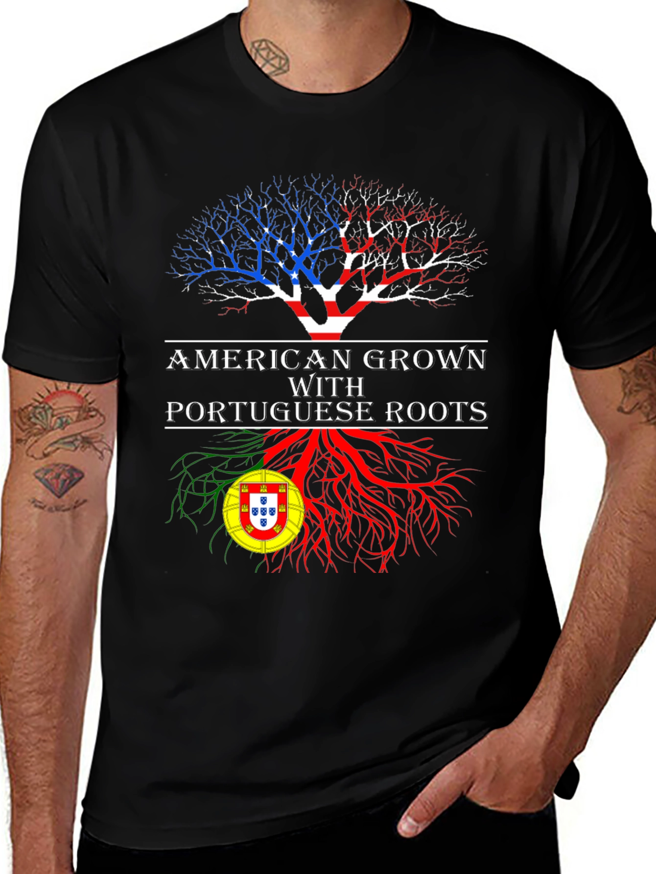 Variant 30 of American Grown Portuguese Roots T-Shirt