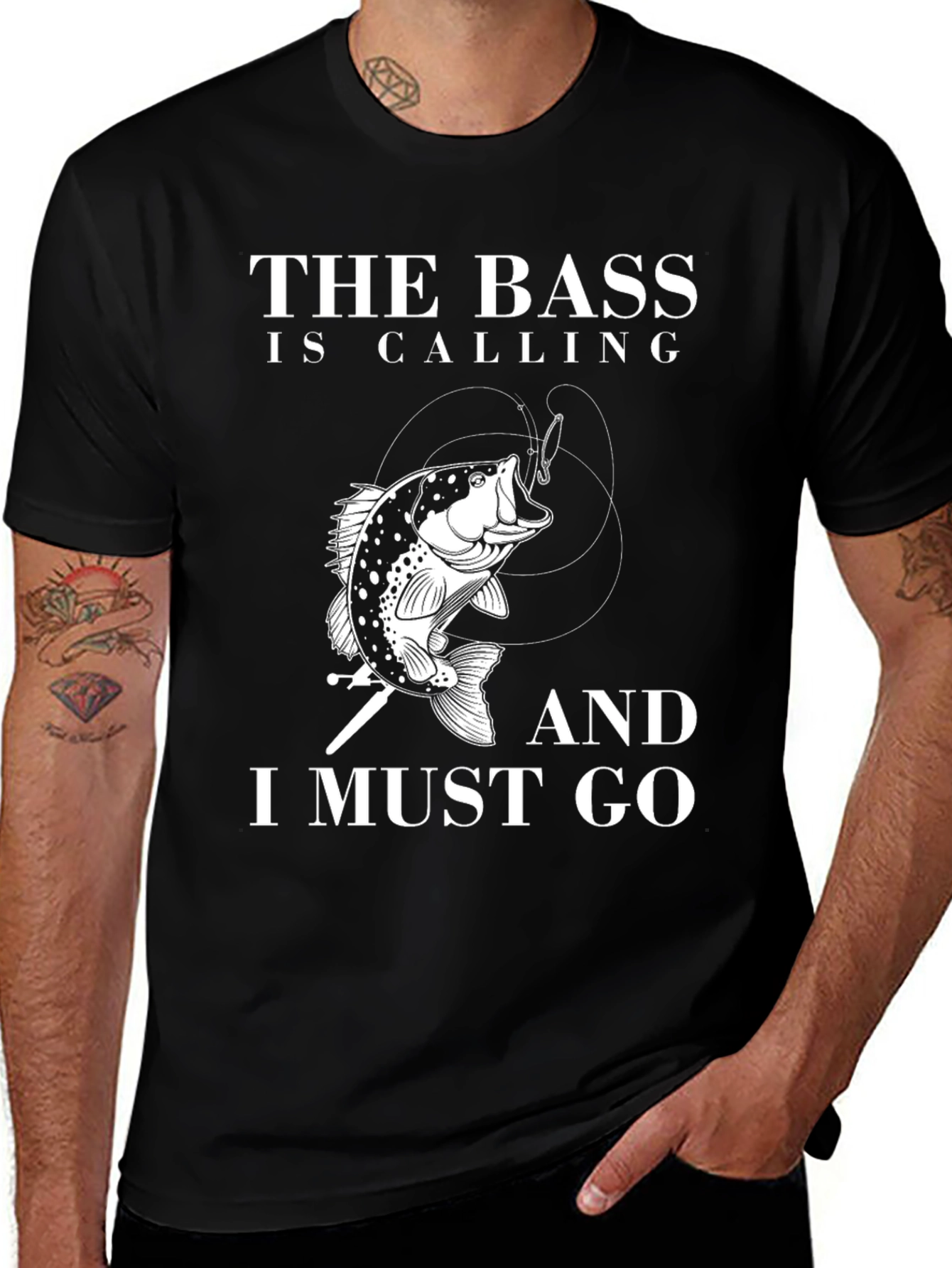 Variant 12 of The Bass Is Calling T-Shirt - Fishing Lover Tee
