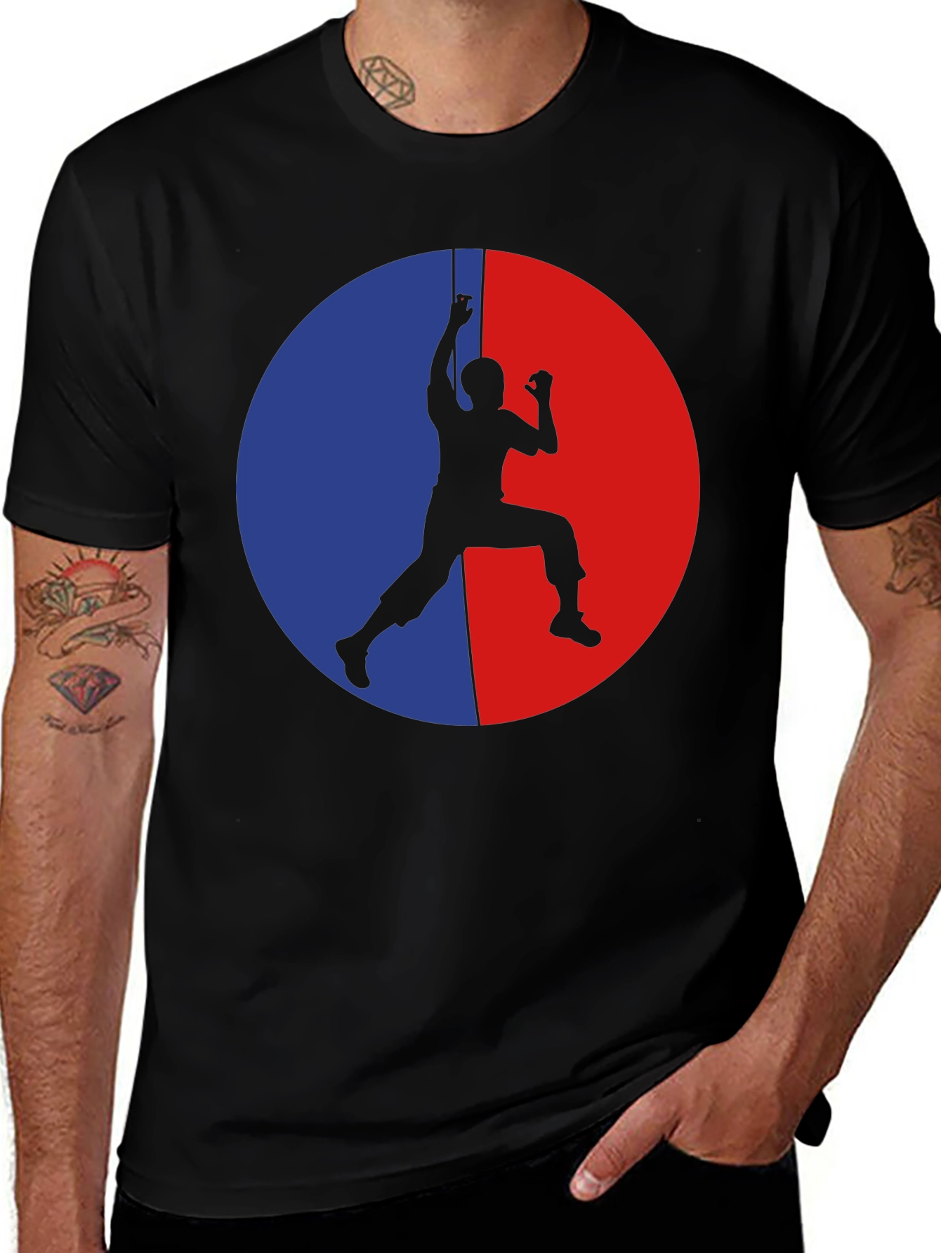 Variant 11 of Climbing Silhouette Graphic T-Shirt